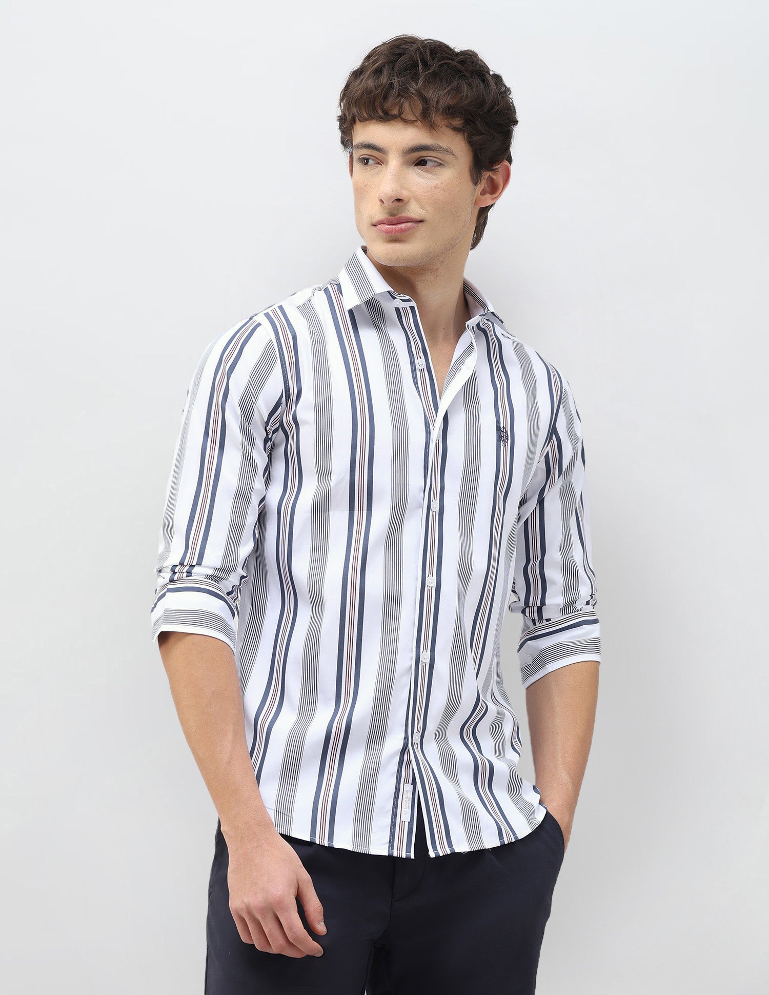 New Port Marina Vertical Striped Shirt