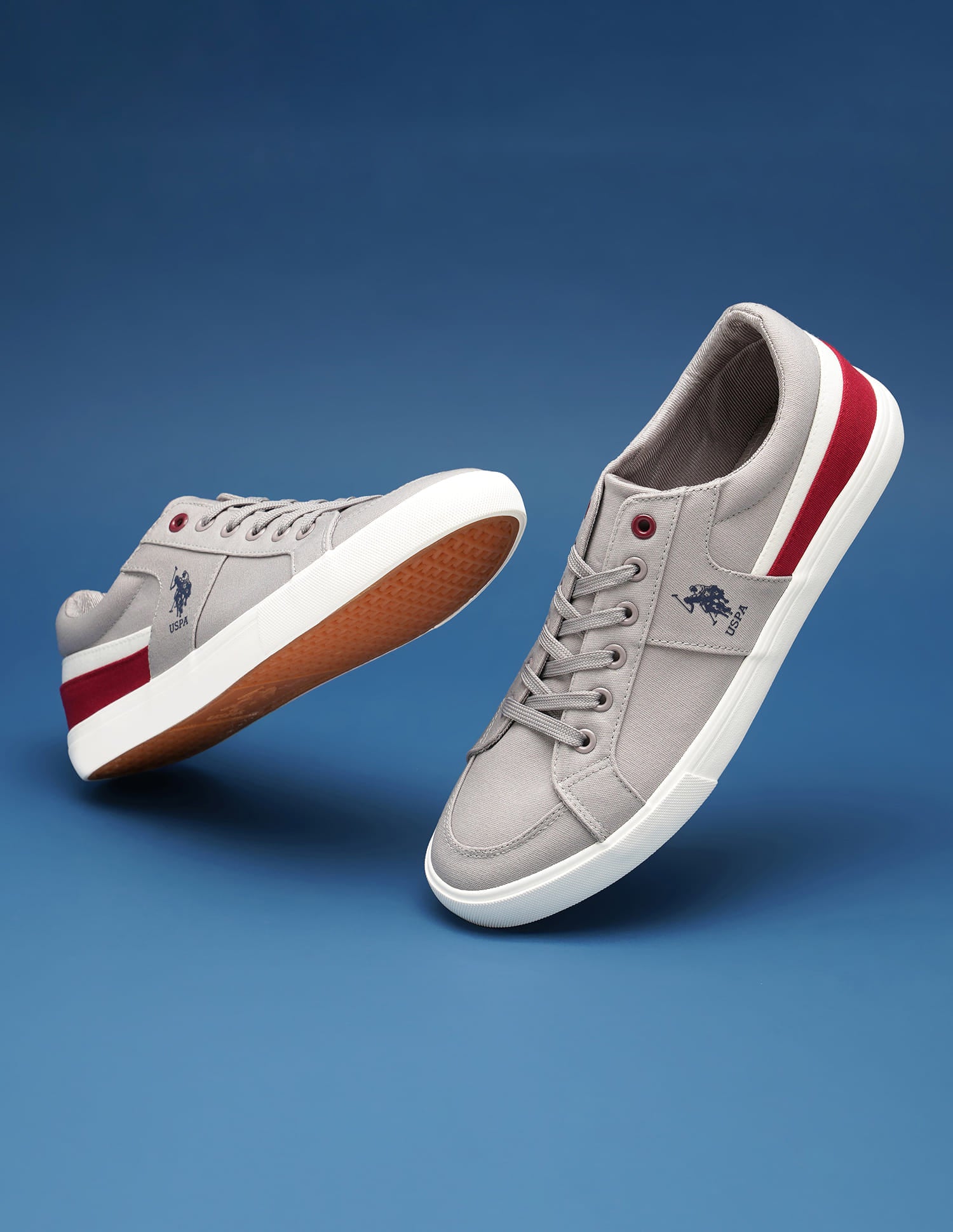 Men Clarkin 10.0 Colourblocked Sneakers Grey - U.S. Polo Assn. India | Large