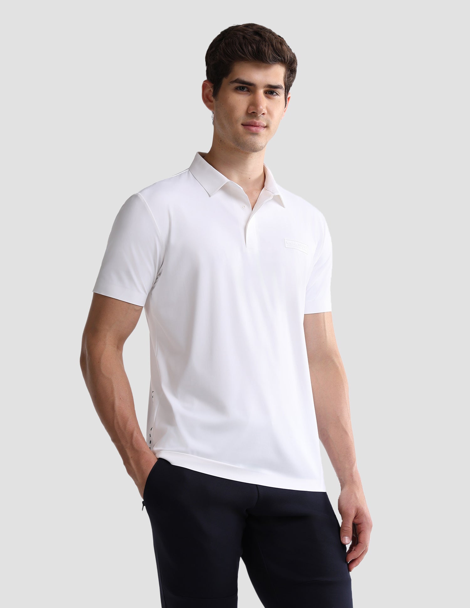 Solid Slim Fit Active Polo Shirt White - U.S. Polo Assn. India | Large