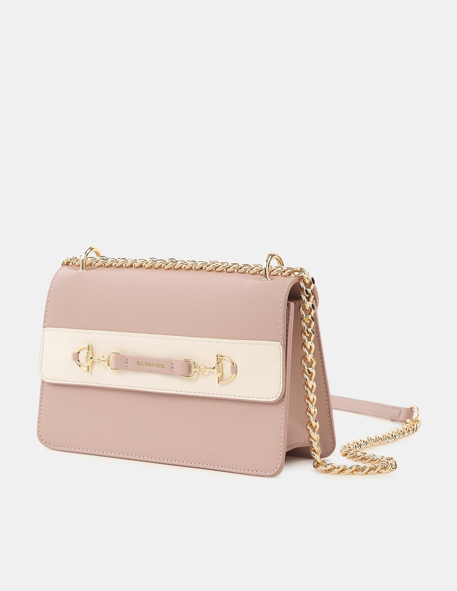 Women Anya Colour Blocked Crossbody Bag Nude - U.S. Polo Assn. India | Large