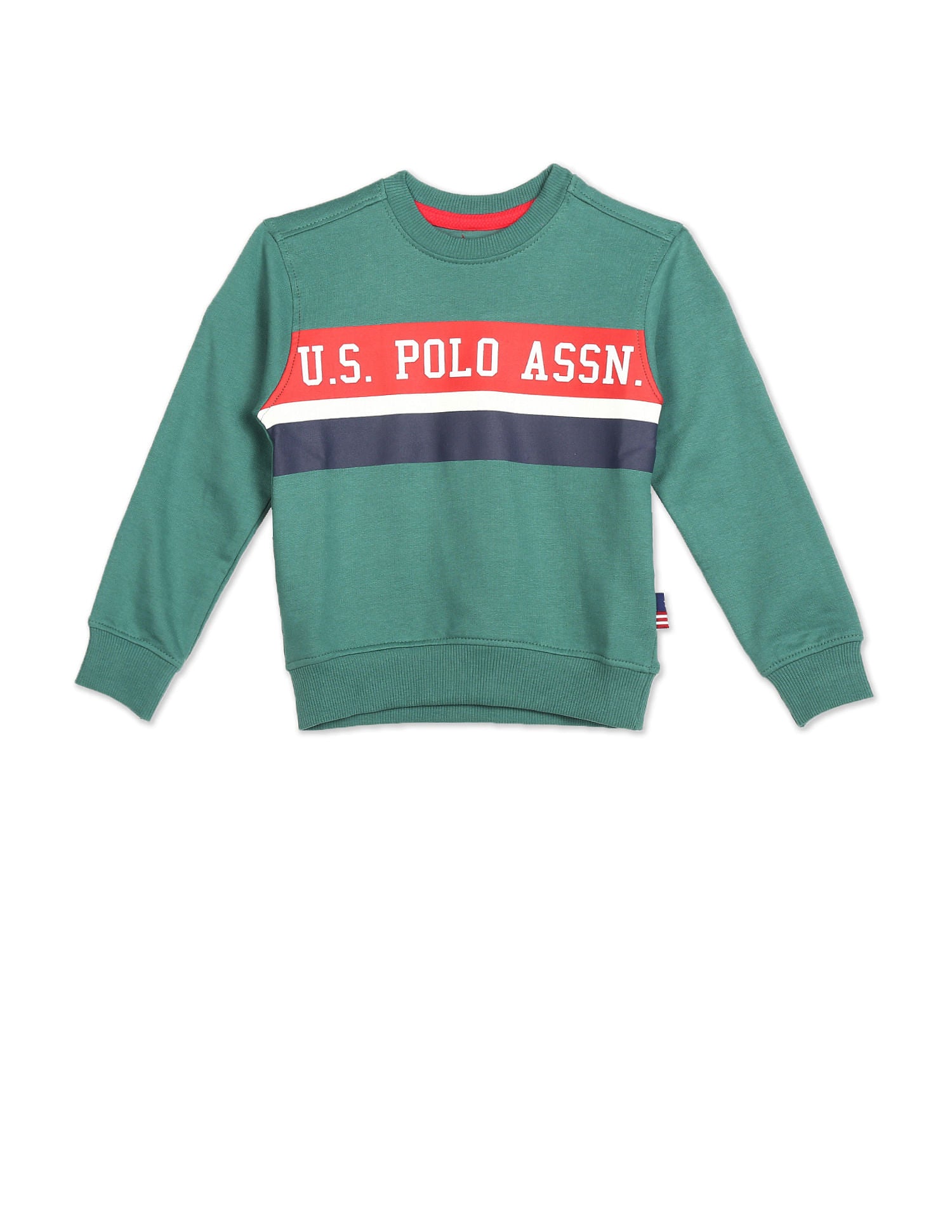 Crew Neck Brand Print Sweatshirt