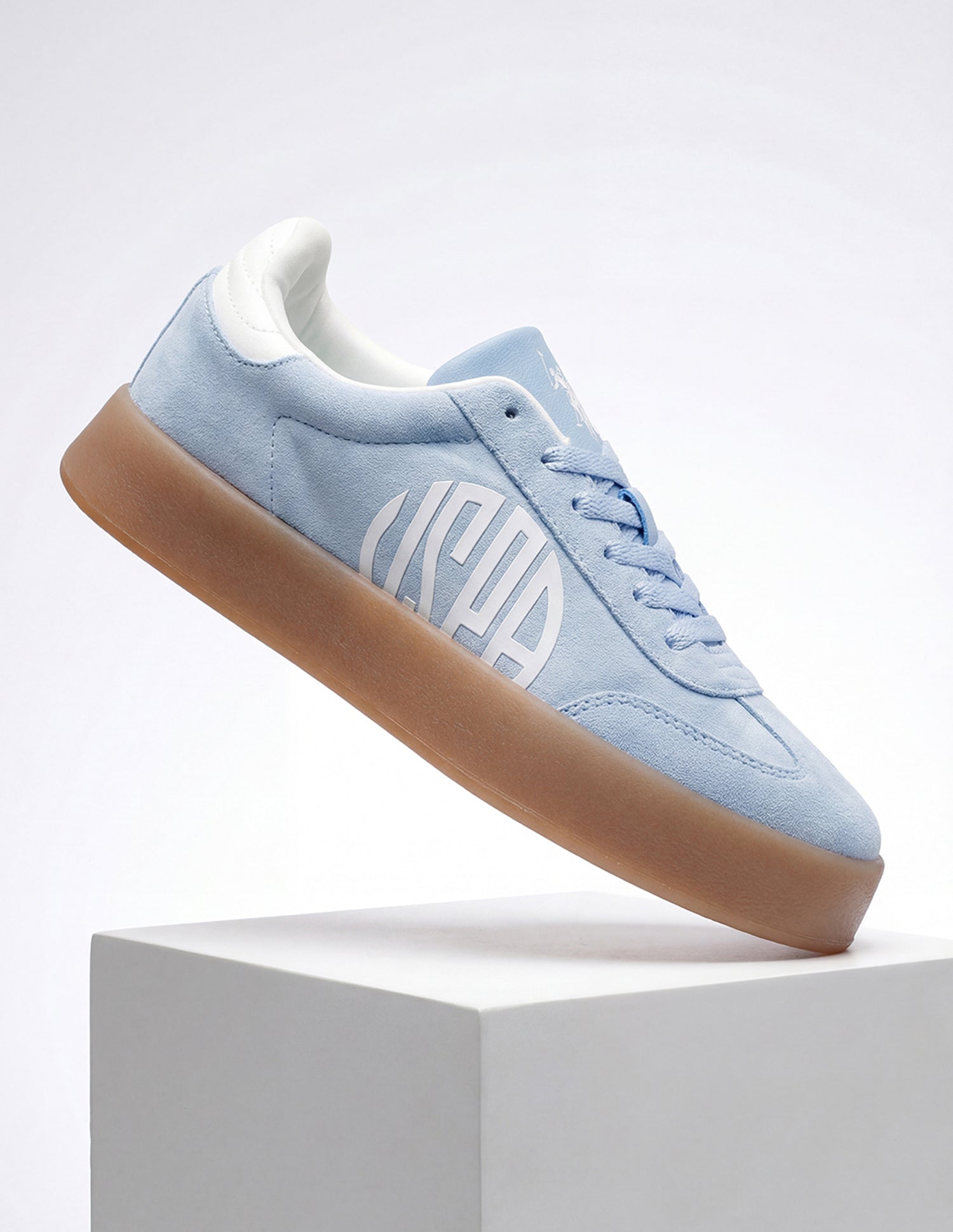 Women Noren Low-Top Contrast Logo Sneakers Light Blue - U.S. Polo Assn. India | Large