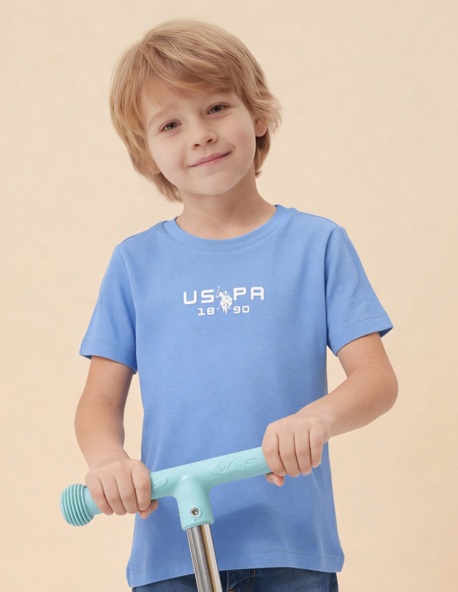 Boys Solid Regular Fit T-Shirt