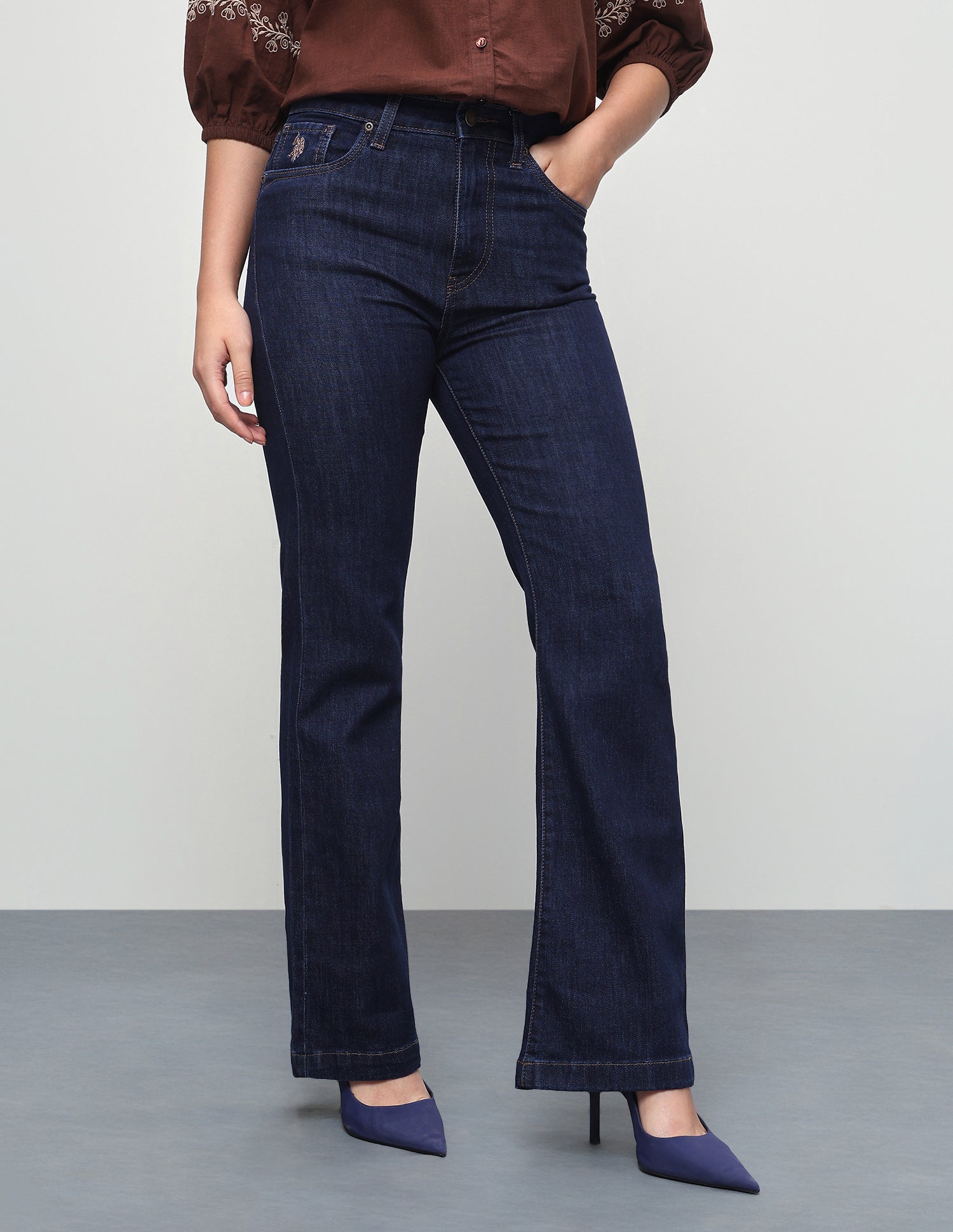 Rinsed Bootcut Fit Jeans Blue - U.S. Polo Assn. India | Large
