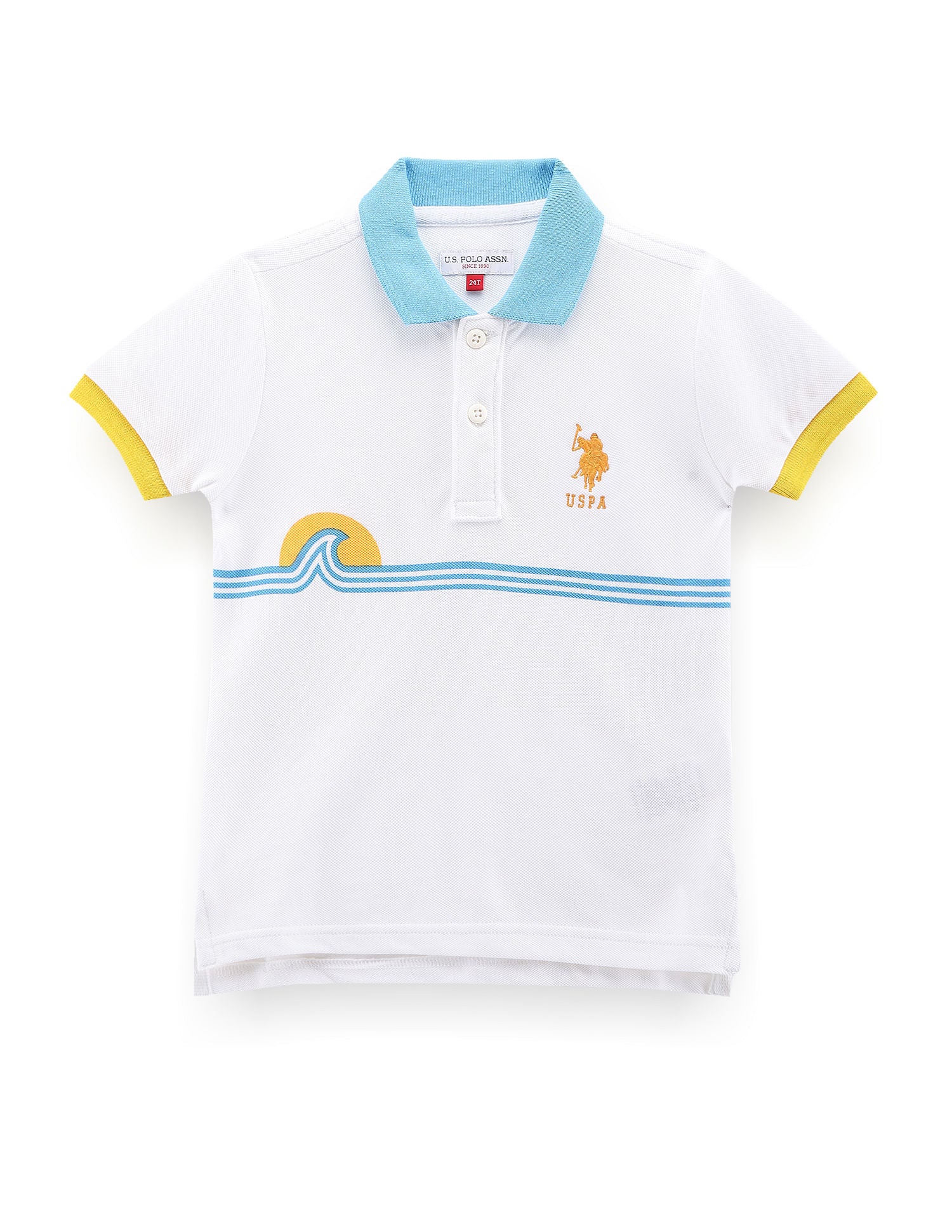 Boys Graphic Pique Polo Shirt