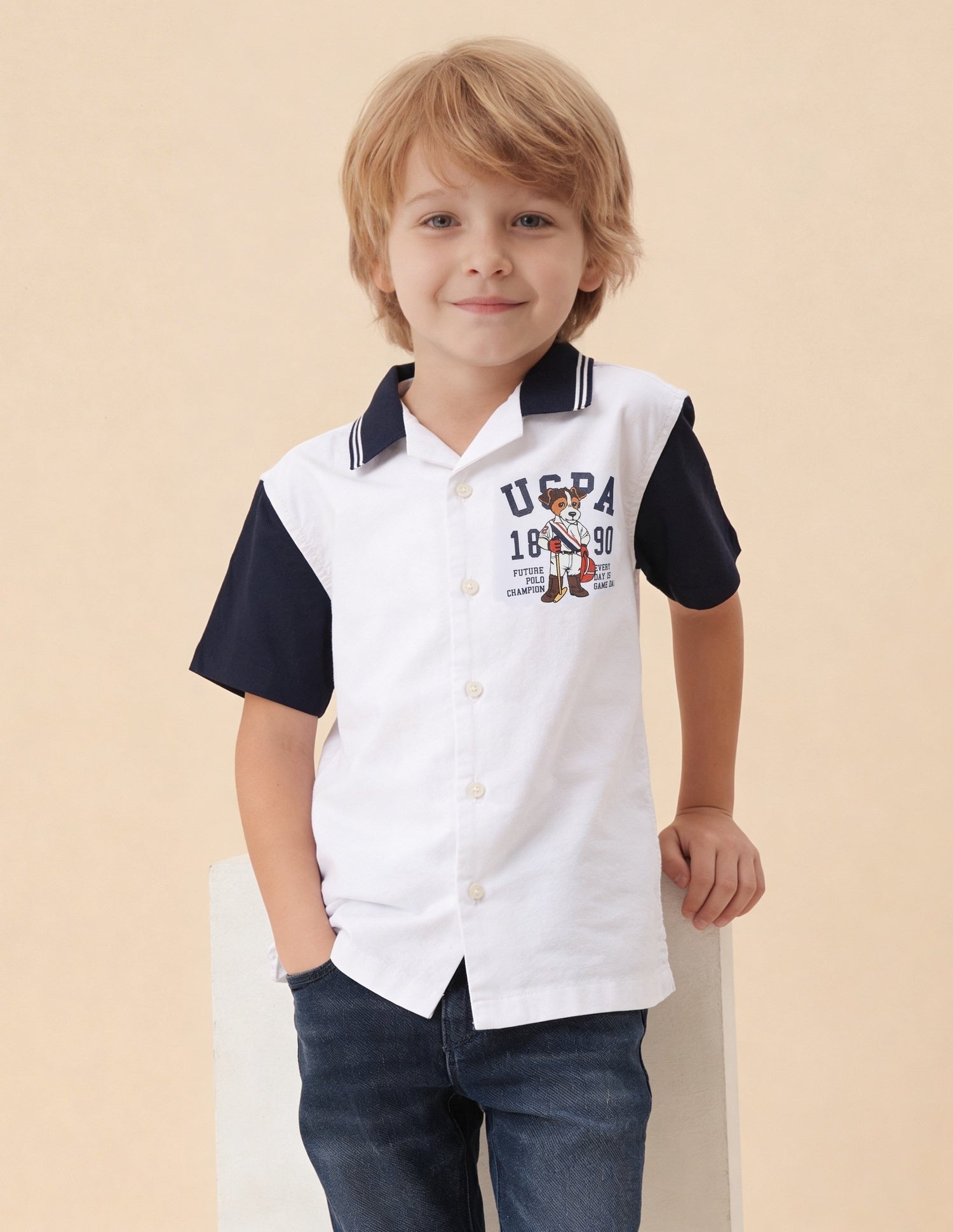 Graphic Brand Printed Oxford Shirt