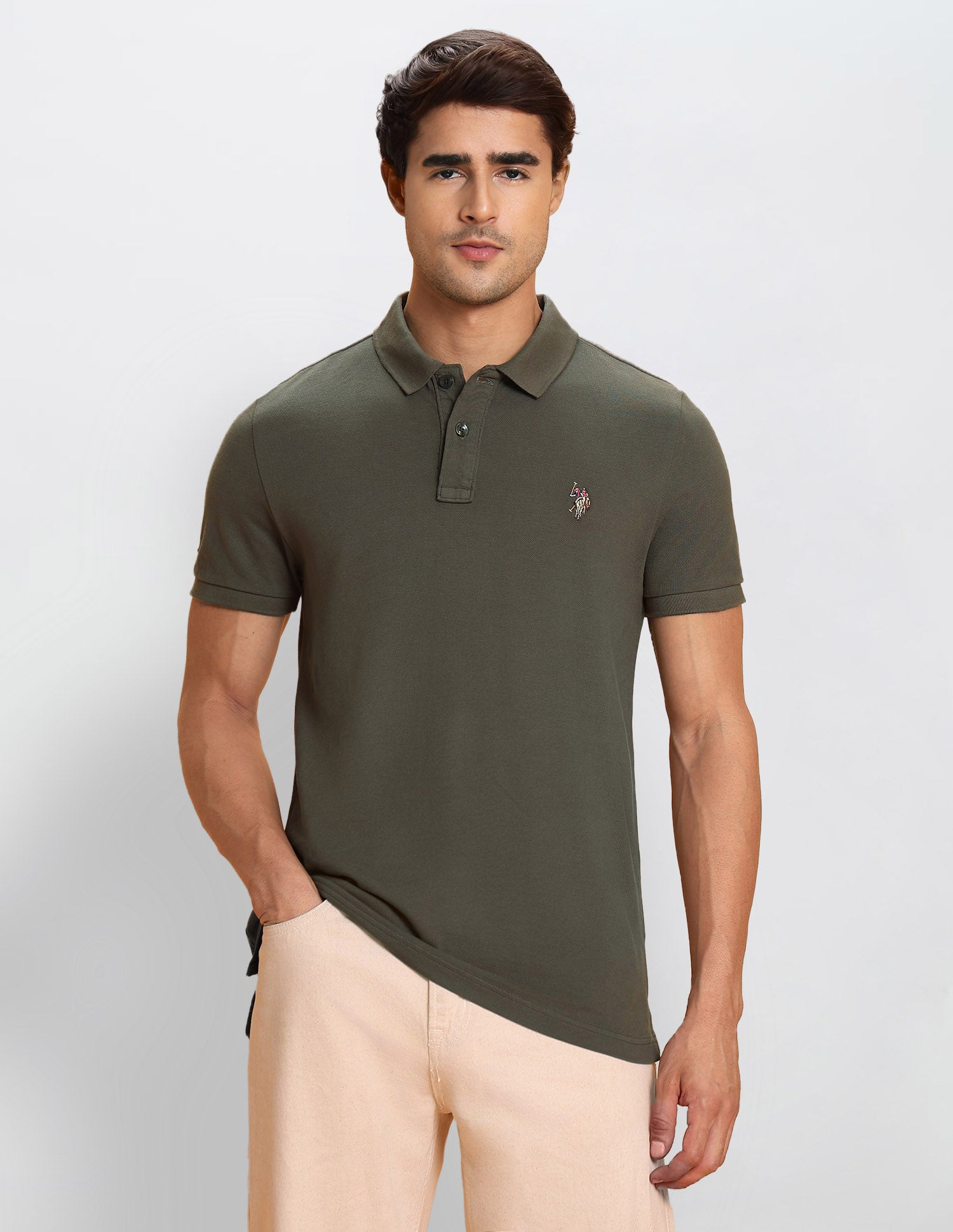 Pure Cotton Muscle Fit Polo Shirt
