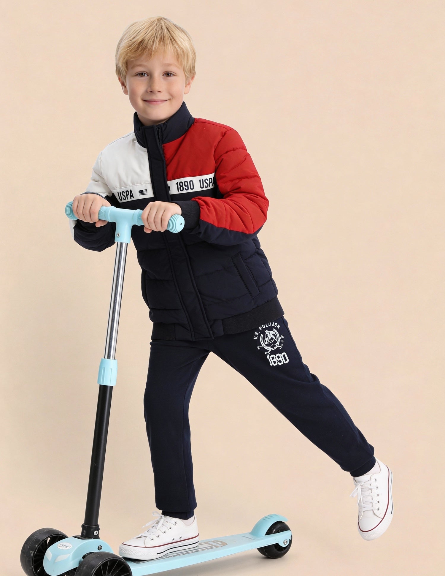 Boys Colourblocked Puffer Jacket