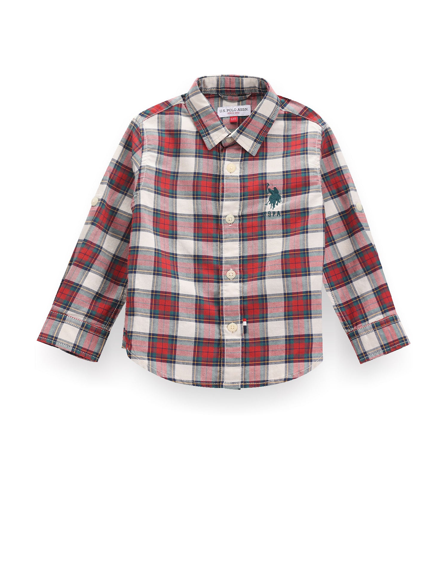 Boys Plaid Check Oxford Shirt