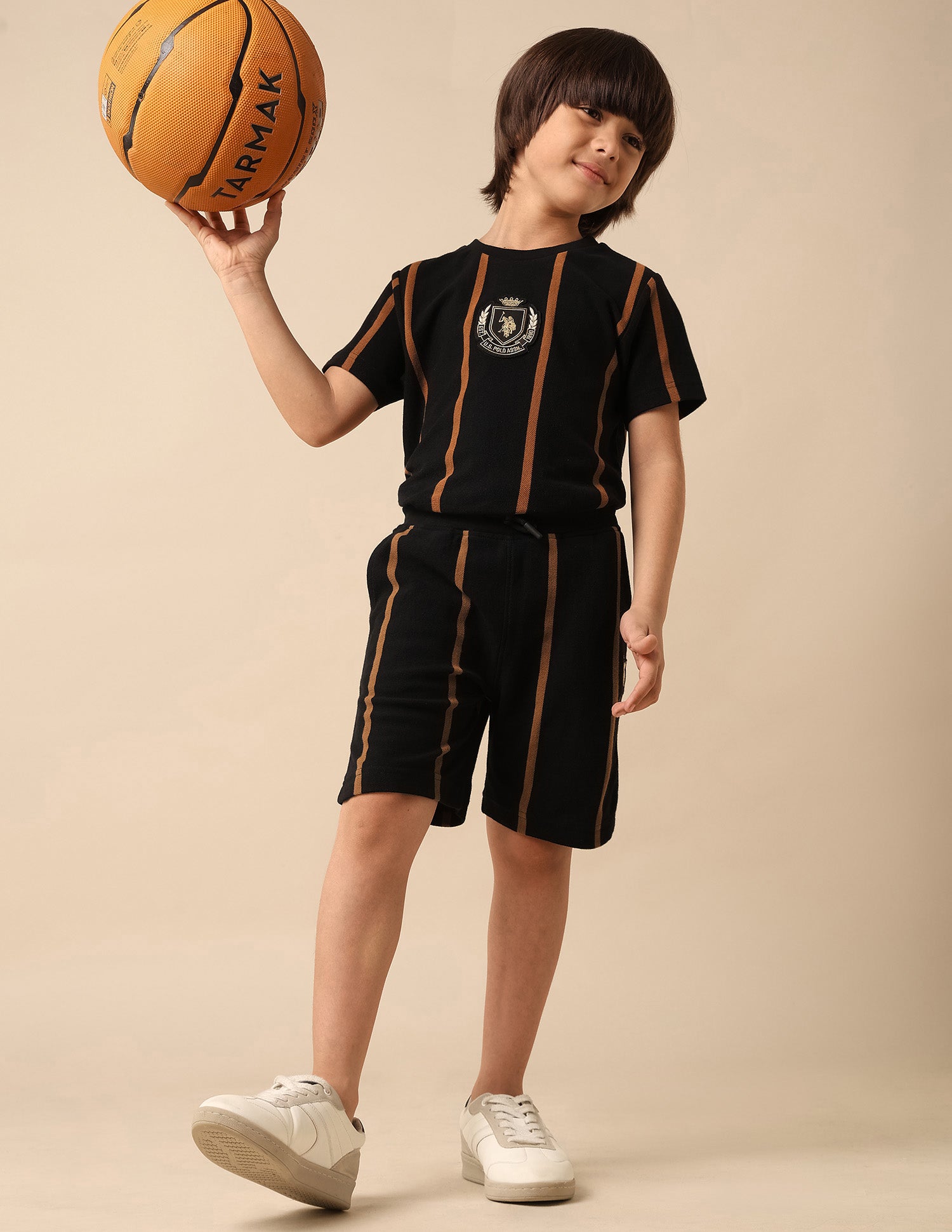 Boys Vertical Striped Pure Cotton Shorts