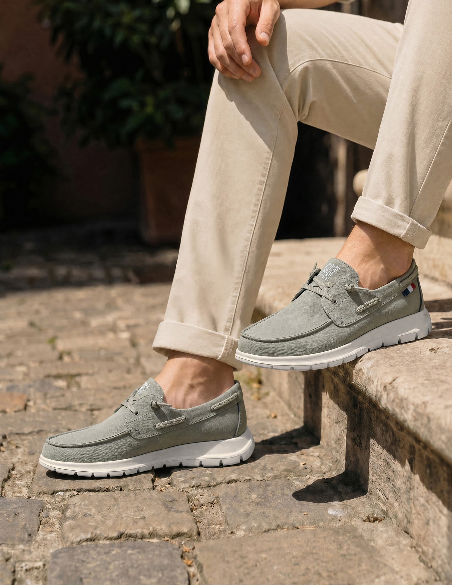 Round Toe Slip Ons Ciro Sneakers Olive - U.S. Polo Assn. India | Large