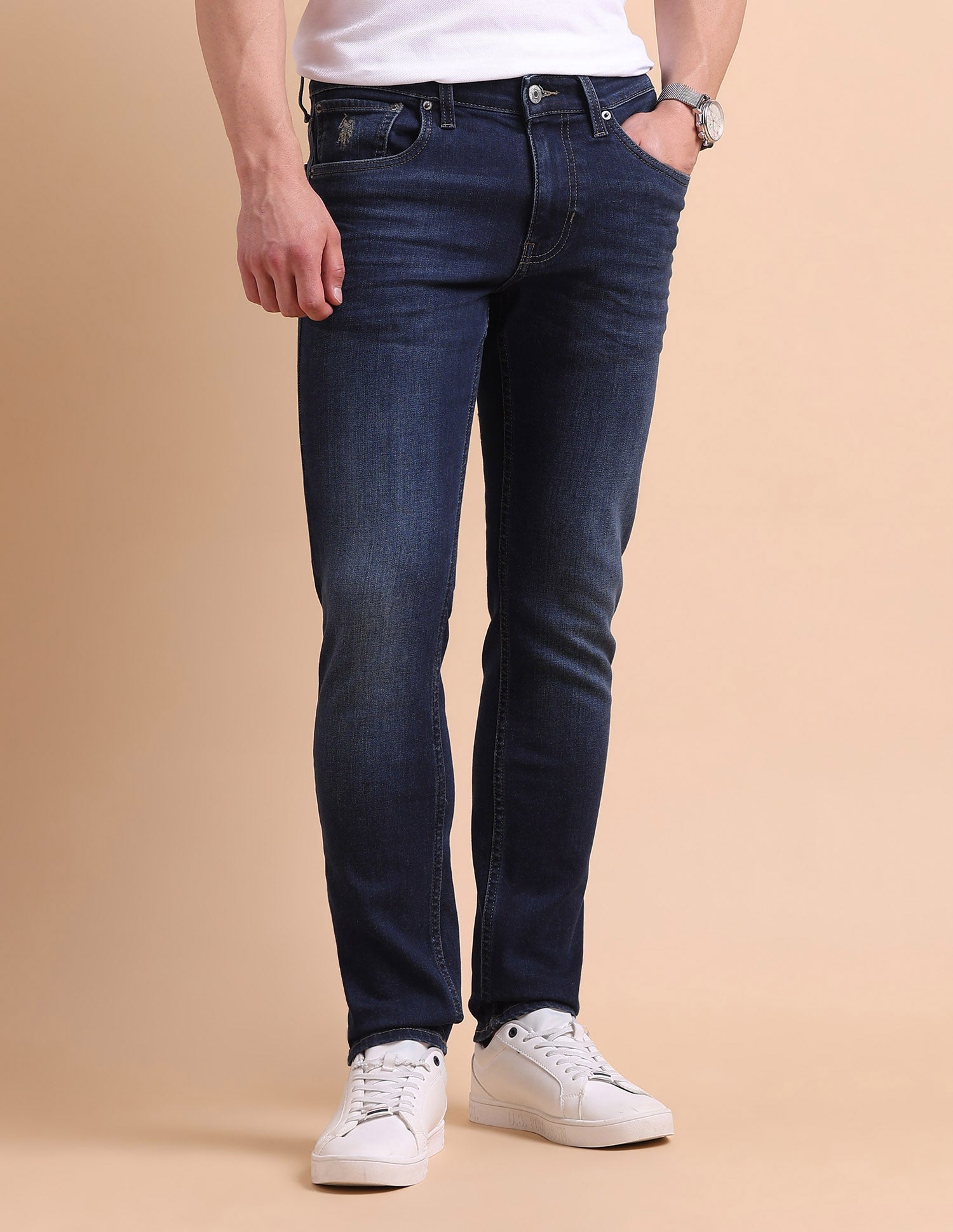 Brandon Slim Tapered Fit Blue Jeans