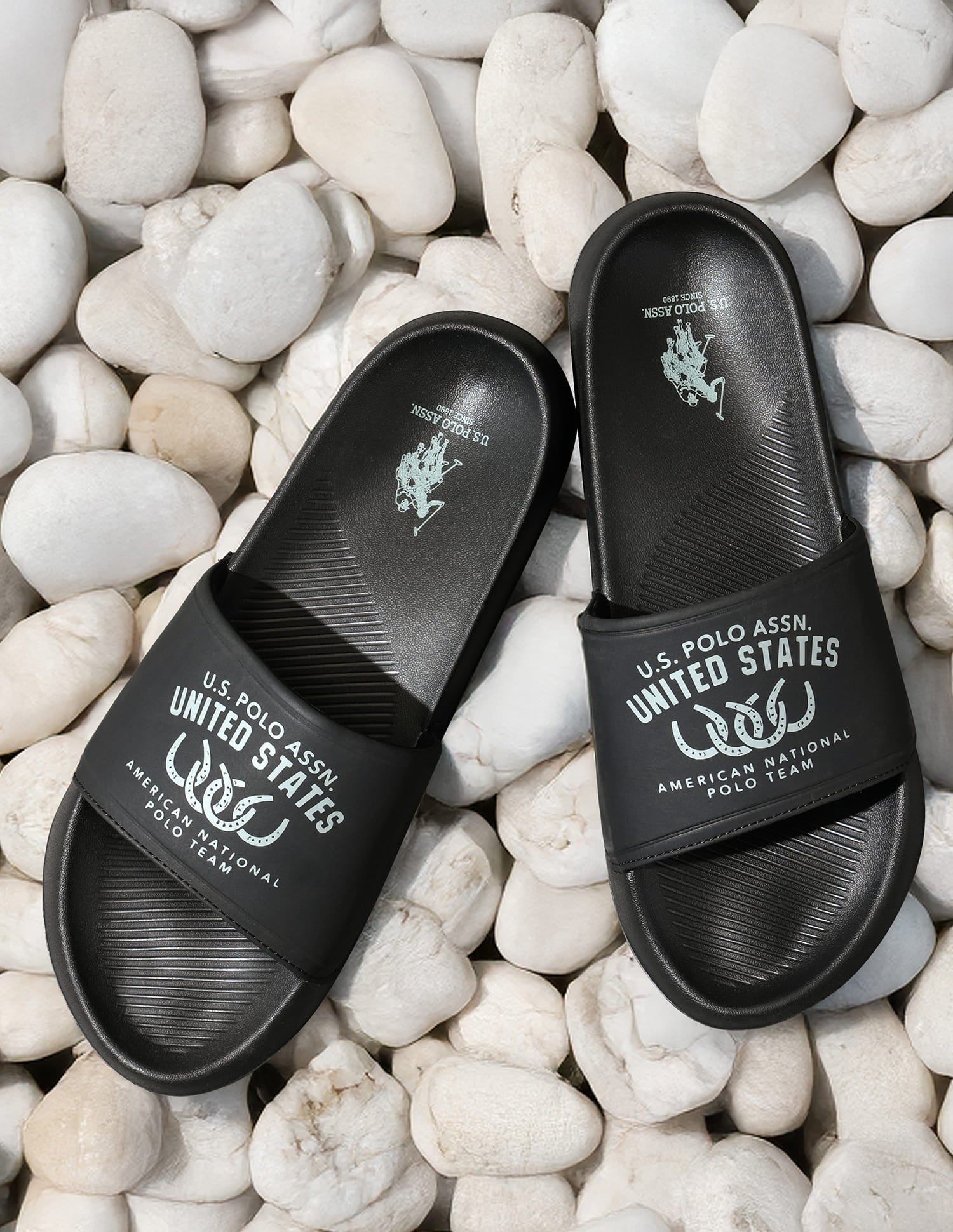 Men Toni Sliders Black - U.S. Polo Assn. India | Large