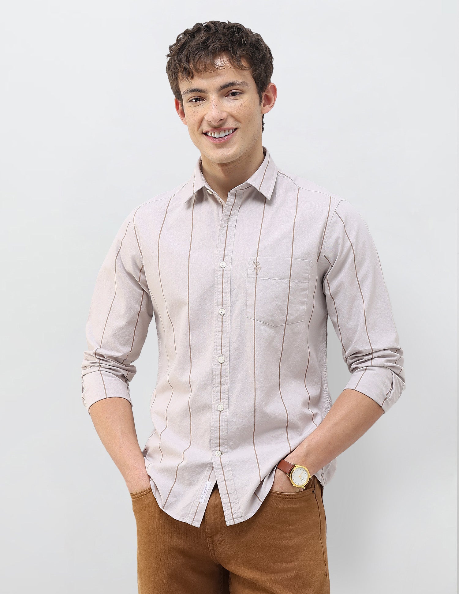 Vertical Striped Regular Fit Shirt