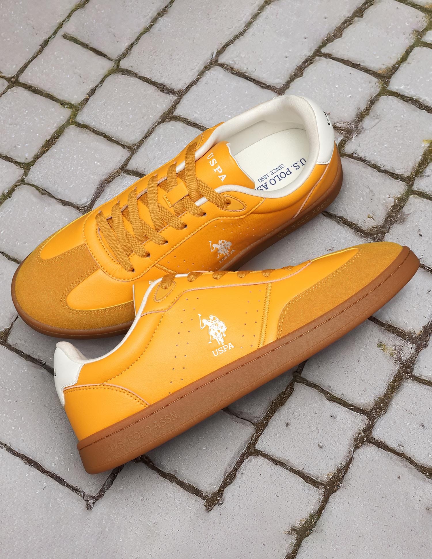 Men Cenik Colourblocked Sneakers Yellow - U.S. Polo Assn. India | Large