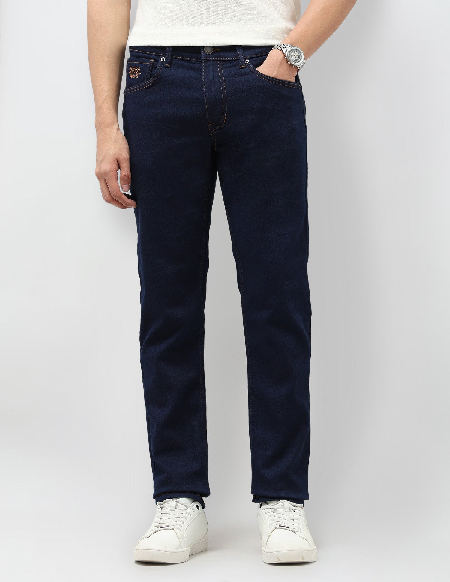 Brandon Slim Tapered Fit Blue Jeans
