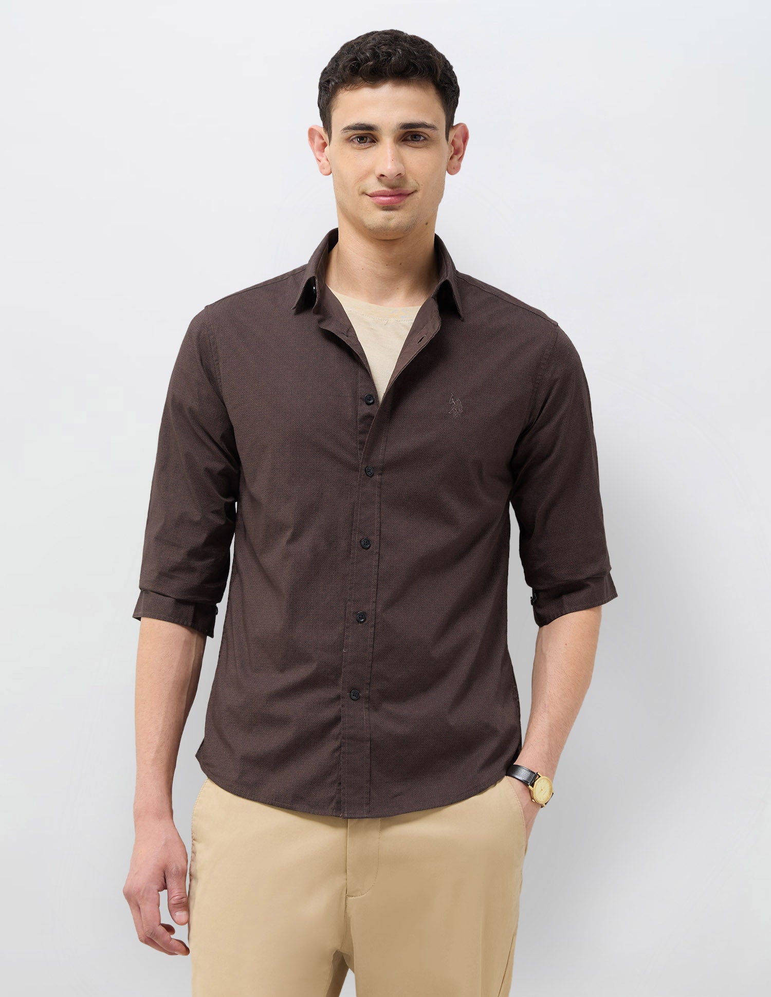 Geometric Printed Tailored Fit Shirt