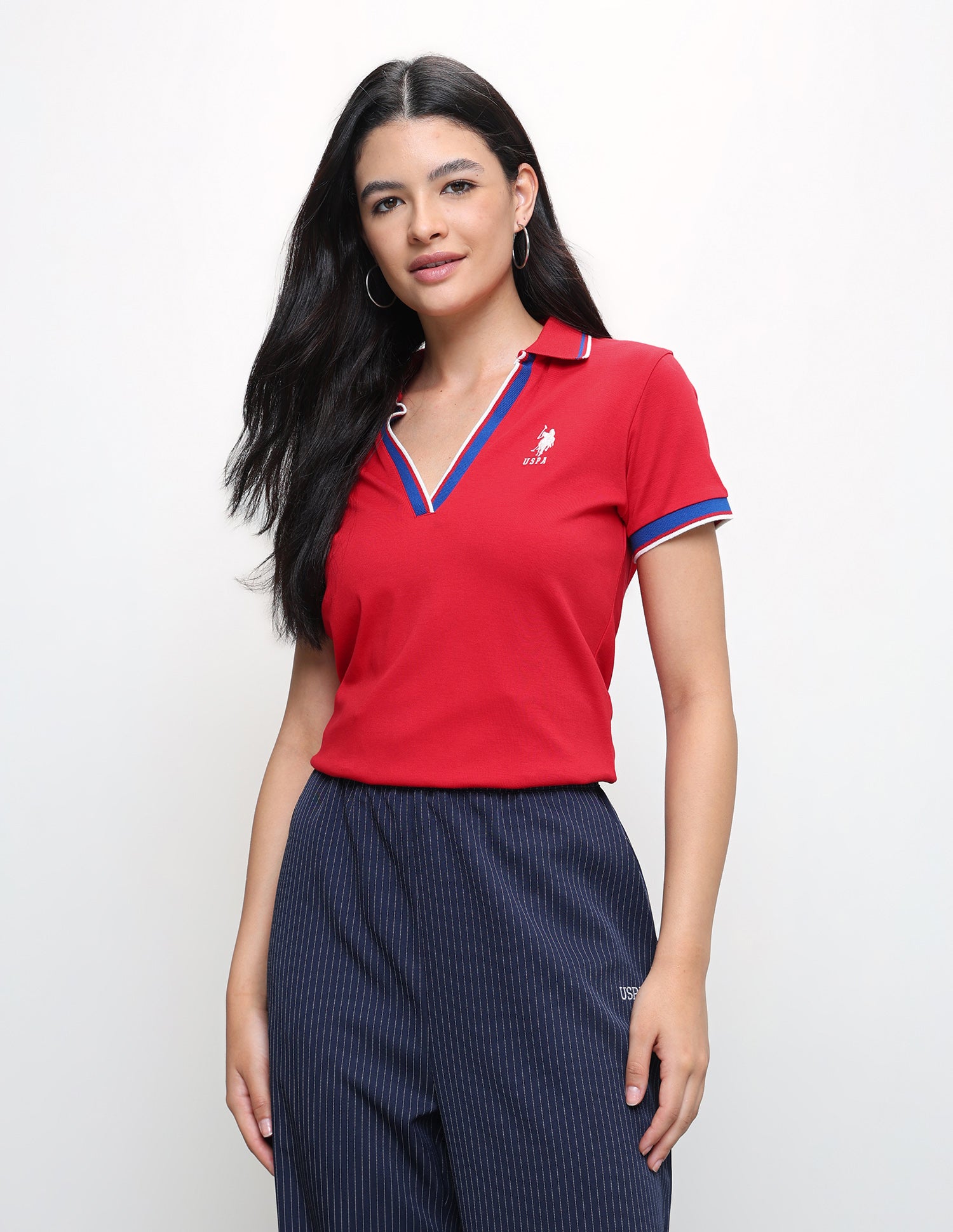 Solid Regular Fit Polo Shirt Red - U.S. Polo Assn. India | Large