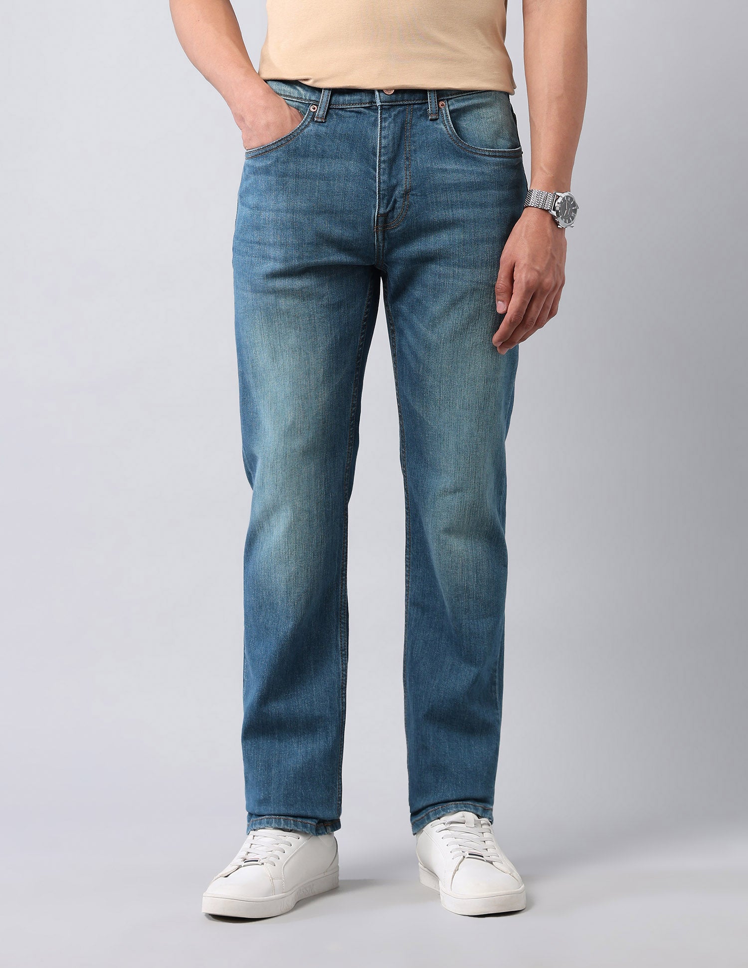 Harold Slim Straight Fit Blue Jeans
