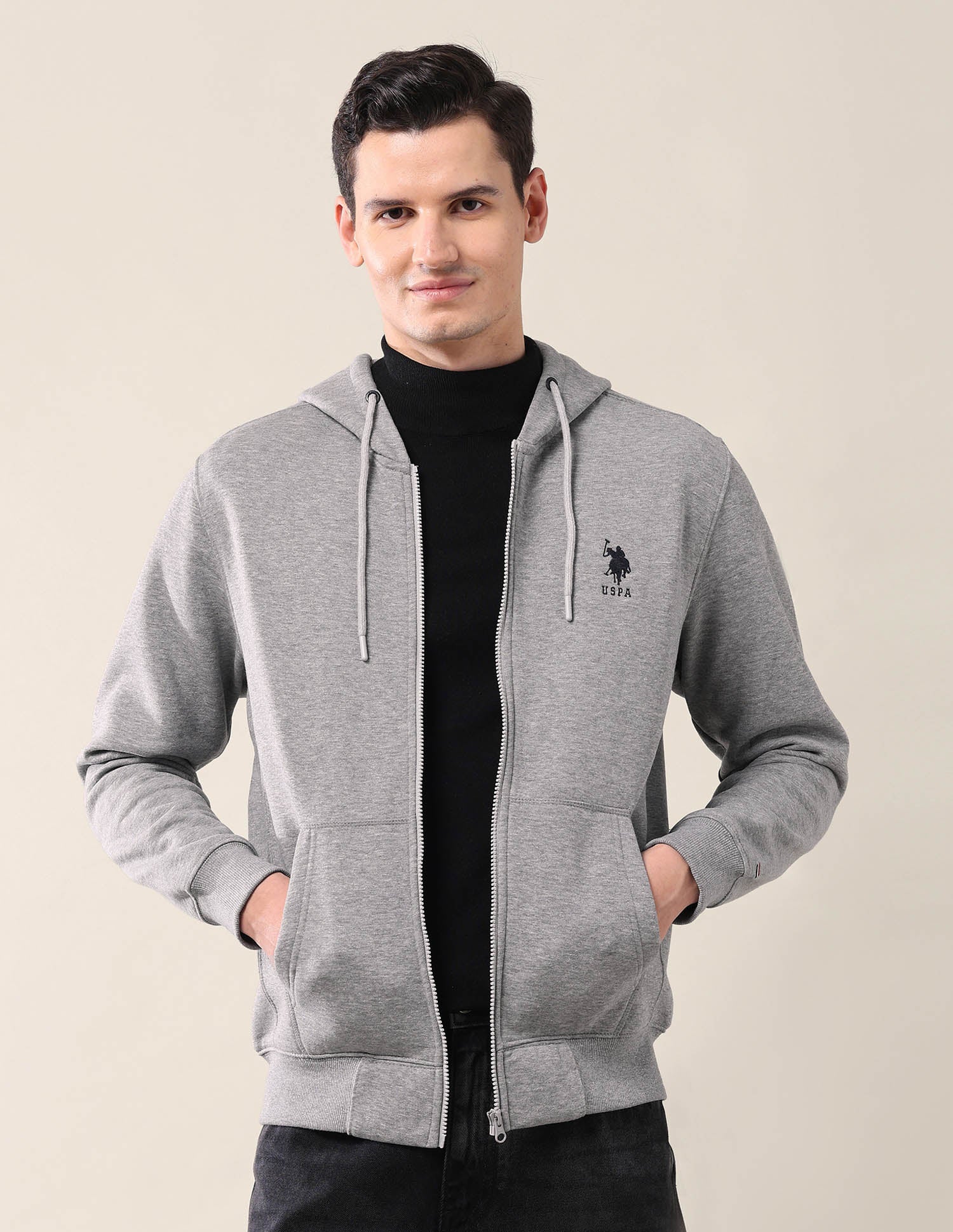 Solid Hooded Sweatshirt