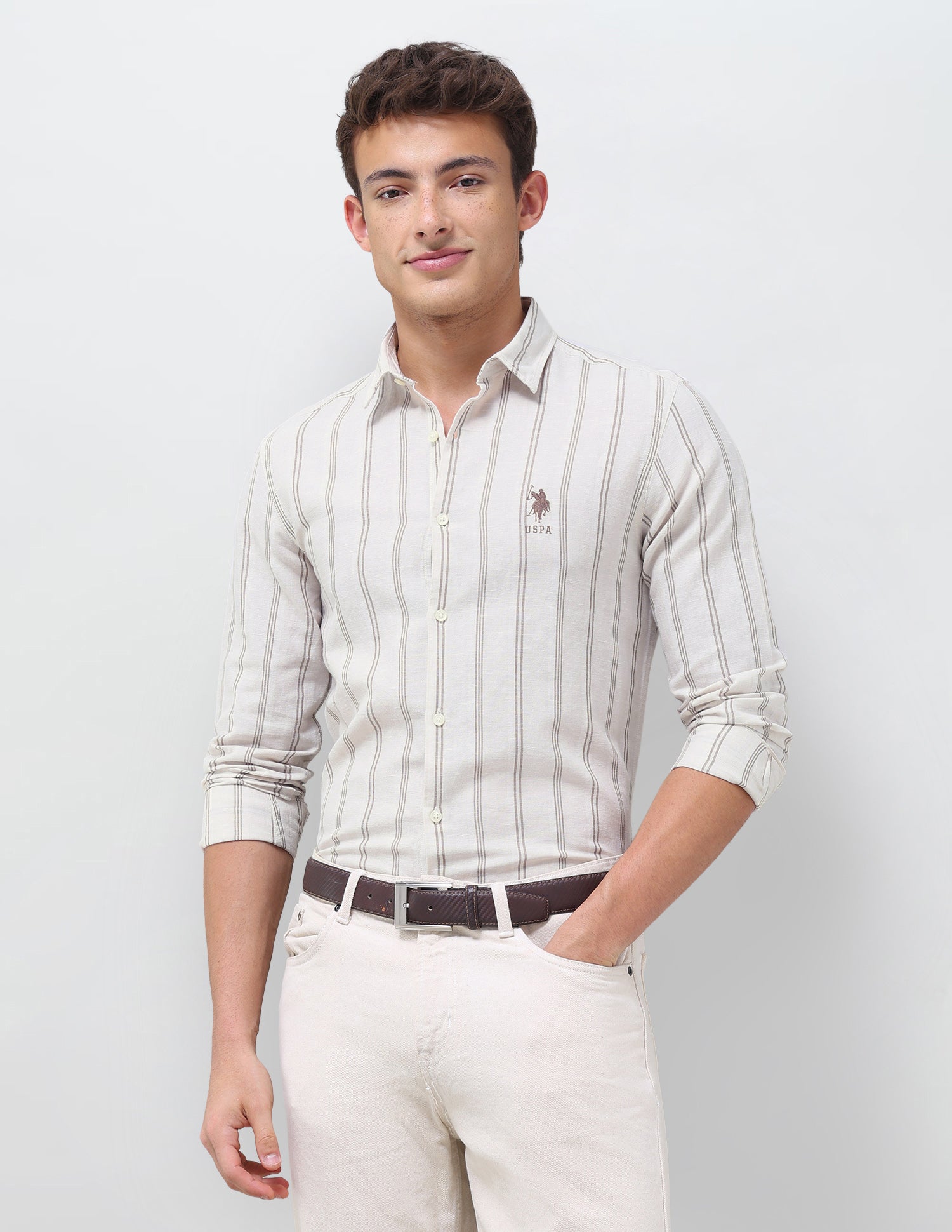 Vertical Striped Regular Fit Shirt