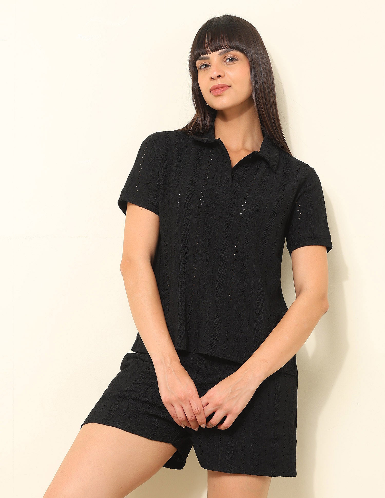 Relaxed Fit Textured Co-Ords