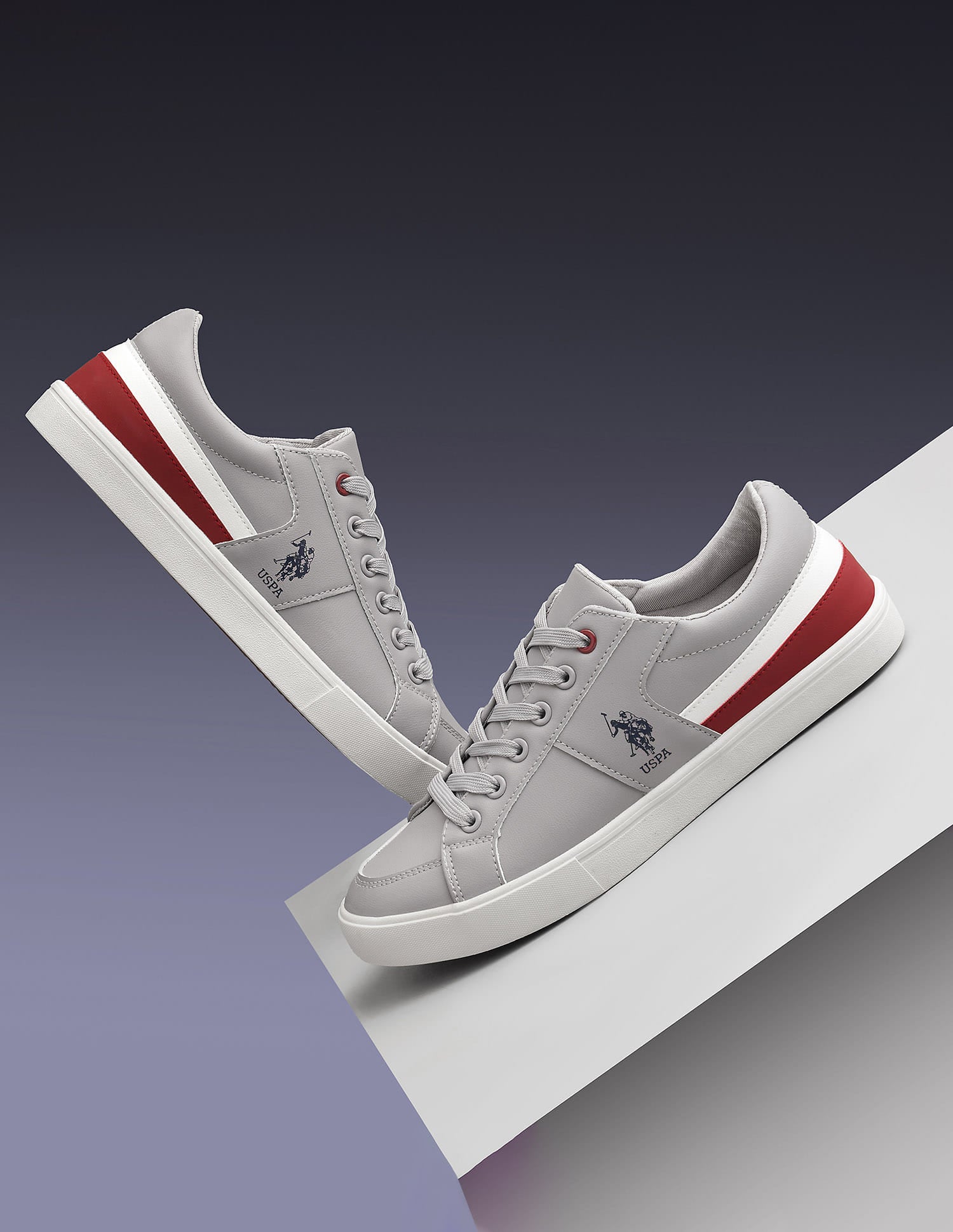 Men Clarkin 5.0 Colour Blocked Sneakers Grey - U.S. Polo Assn. India | Large