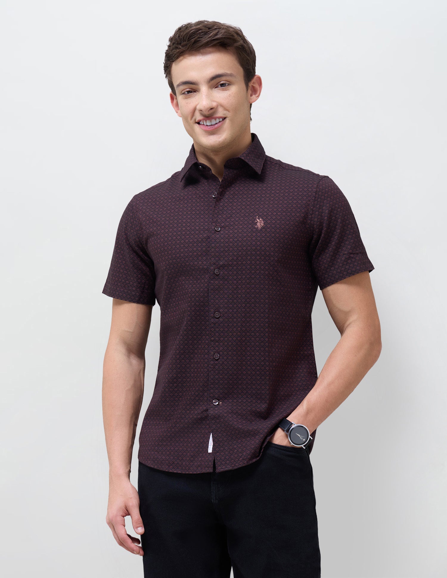 Geometric Printed Regular Fit Shirt