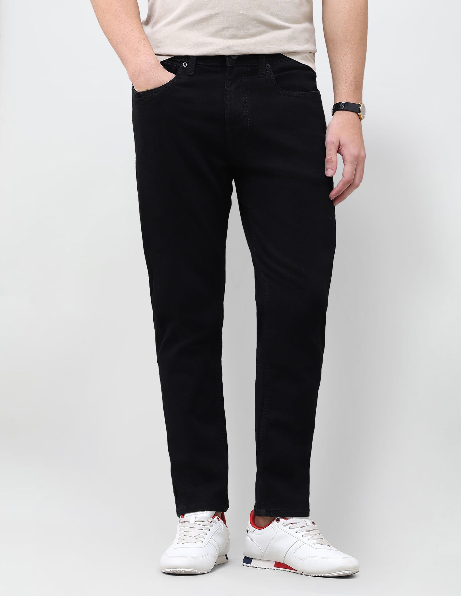 Solid Slim Fit Jeans Black - U.S. Polo Assn. India | Large