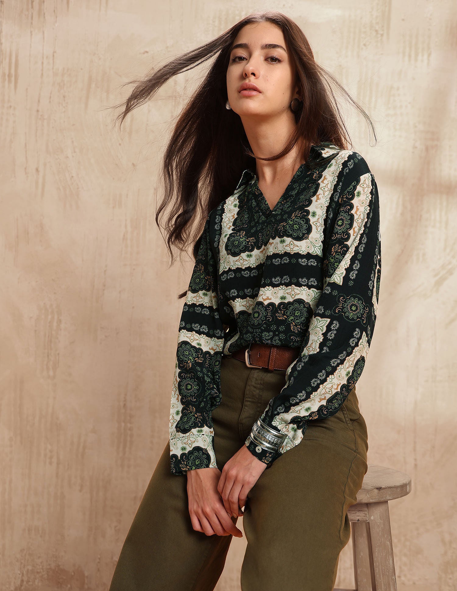 Abstract Printed Top