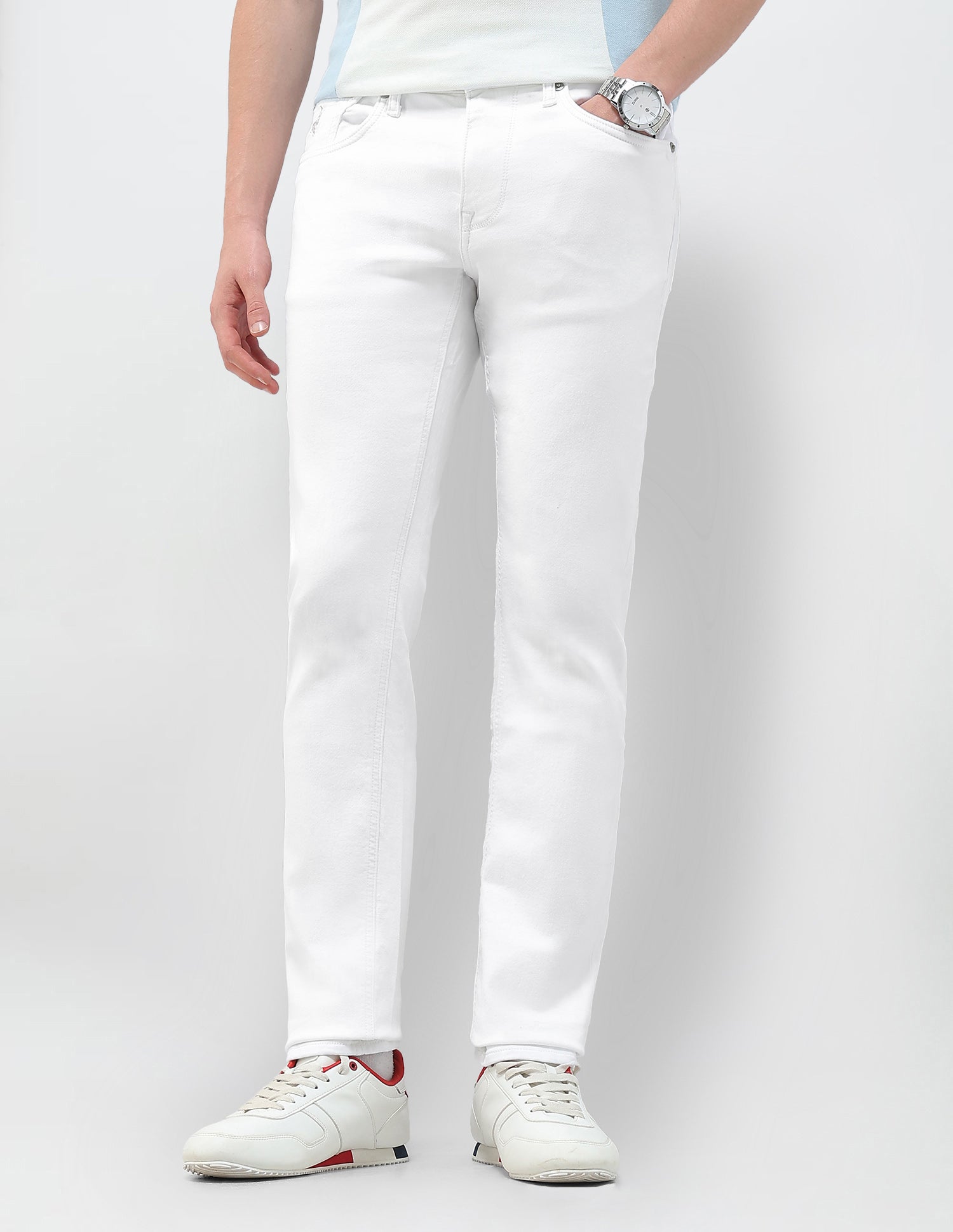 Brandon Slim Tapered Fit Clean Look Jeans White - U.S. Polo Assn. India | Large