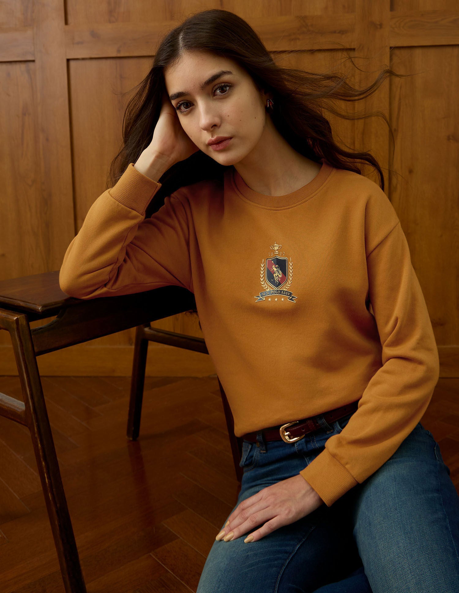 Relaxed Fit Brand Printed Sweatshirt