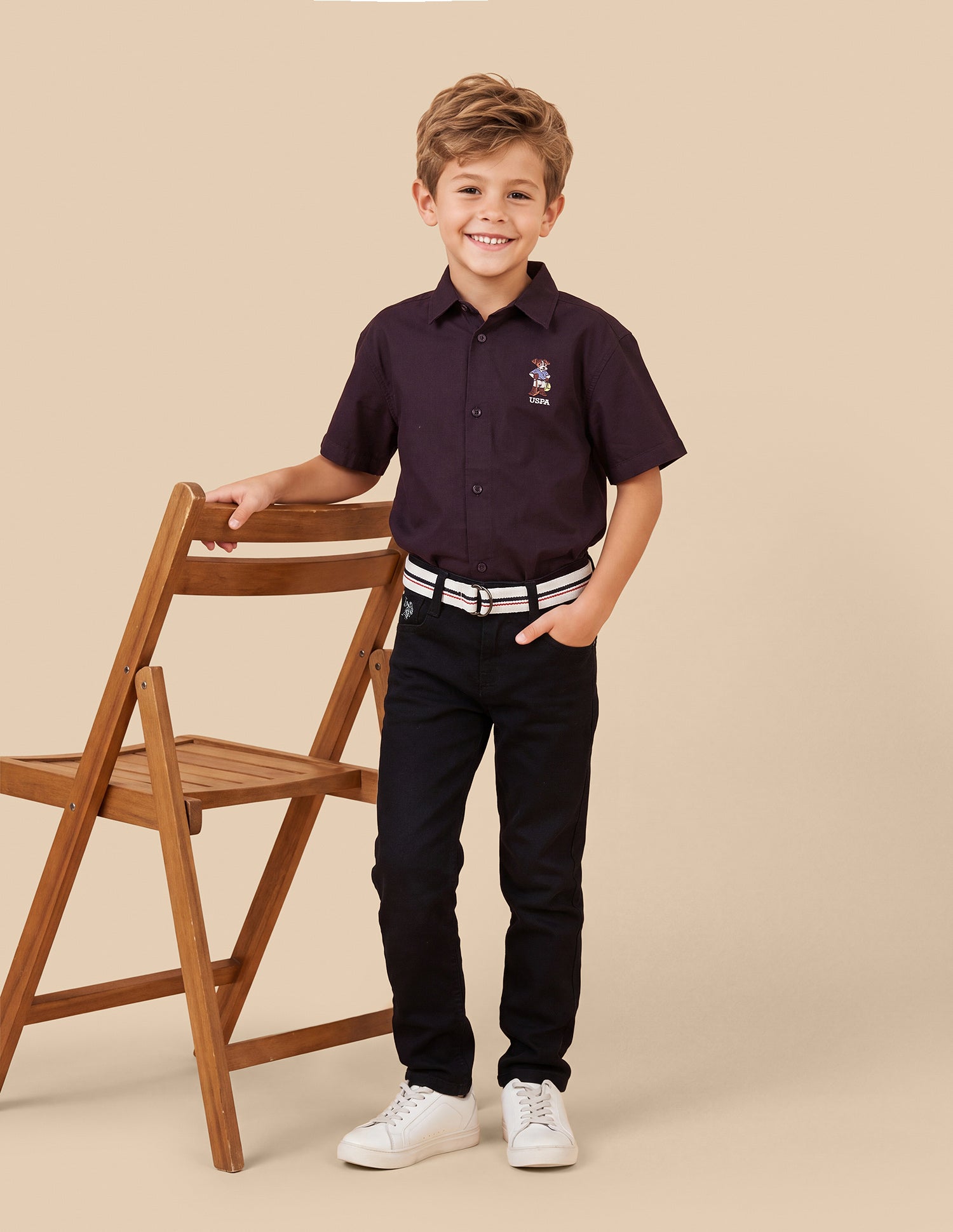 Slim Fit Black Jeans Washed Black - U.S. Polo Assn. India | Large