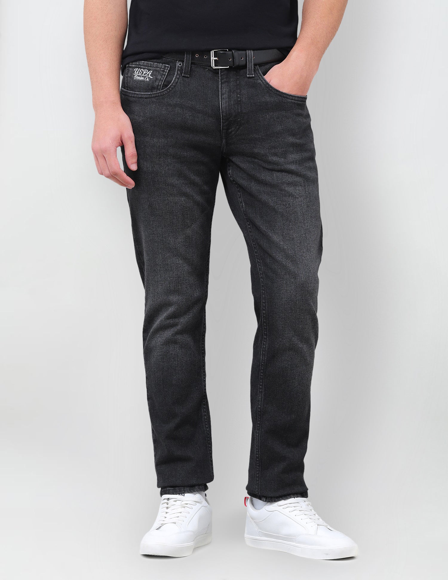 Brandon Slim Tapered Fit Black Jeans