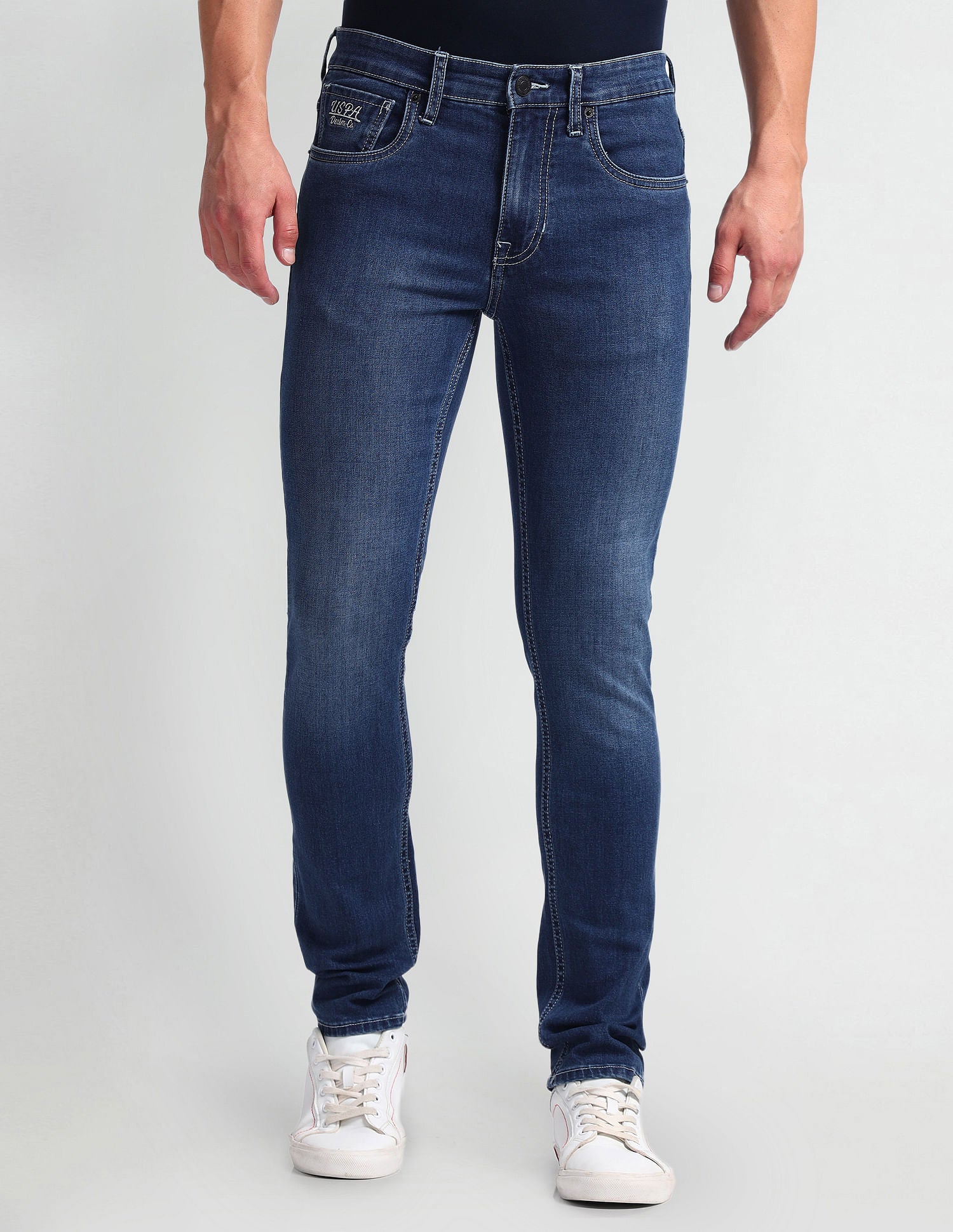 Regallo Skinny Fit Blue Jeans Blue - U.S. Polo Assn. India | Large