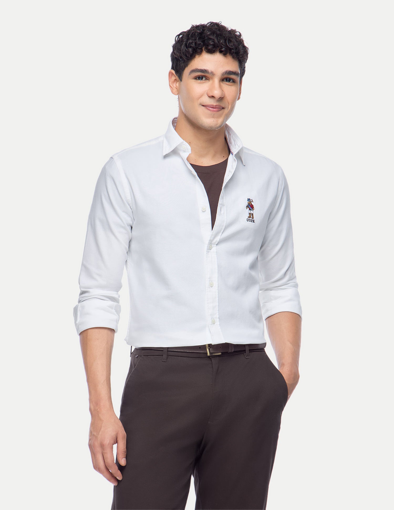 Solid Tailored Fit Shirt