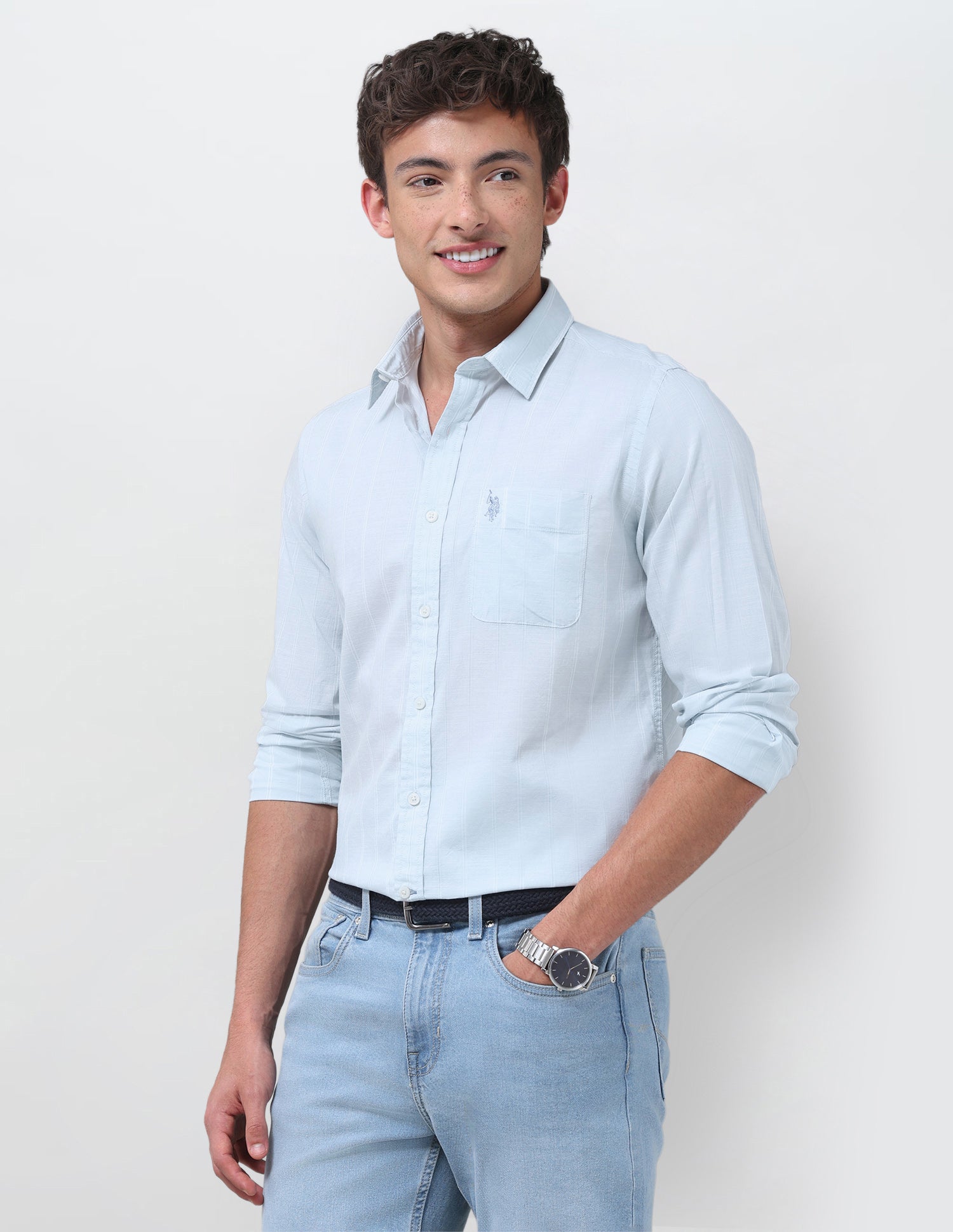Vertical Striped Regular Fit Shirt