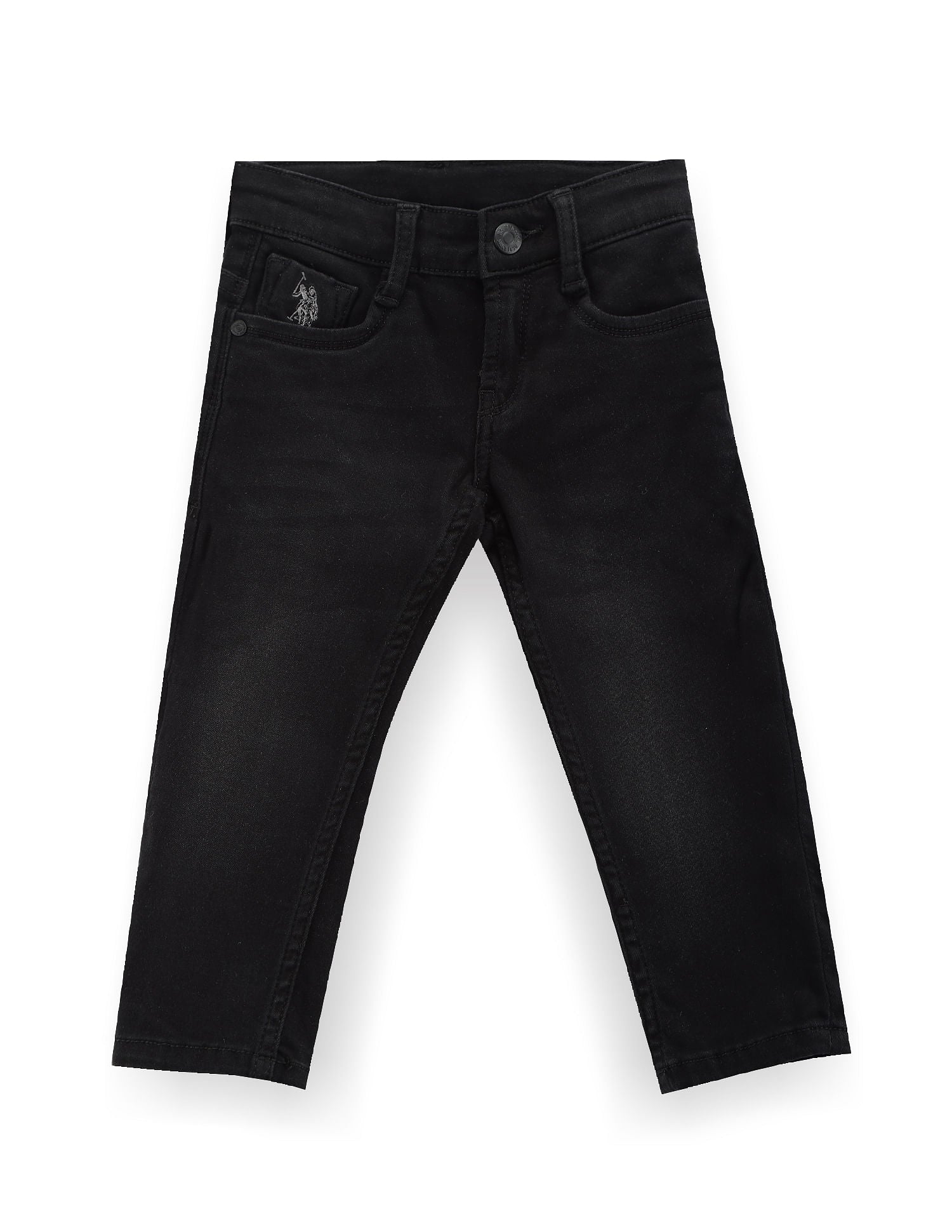Boys Slim Fit Black Jeans