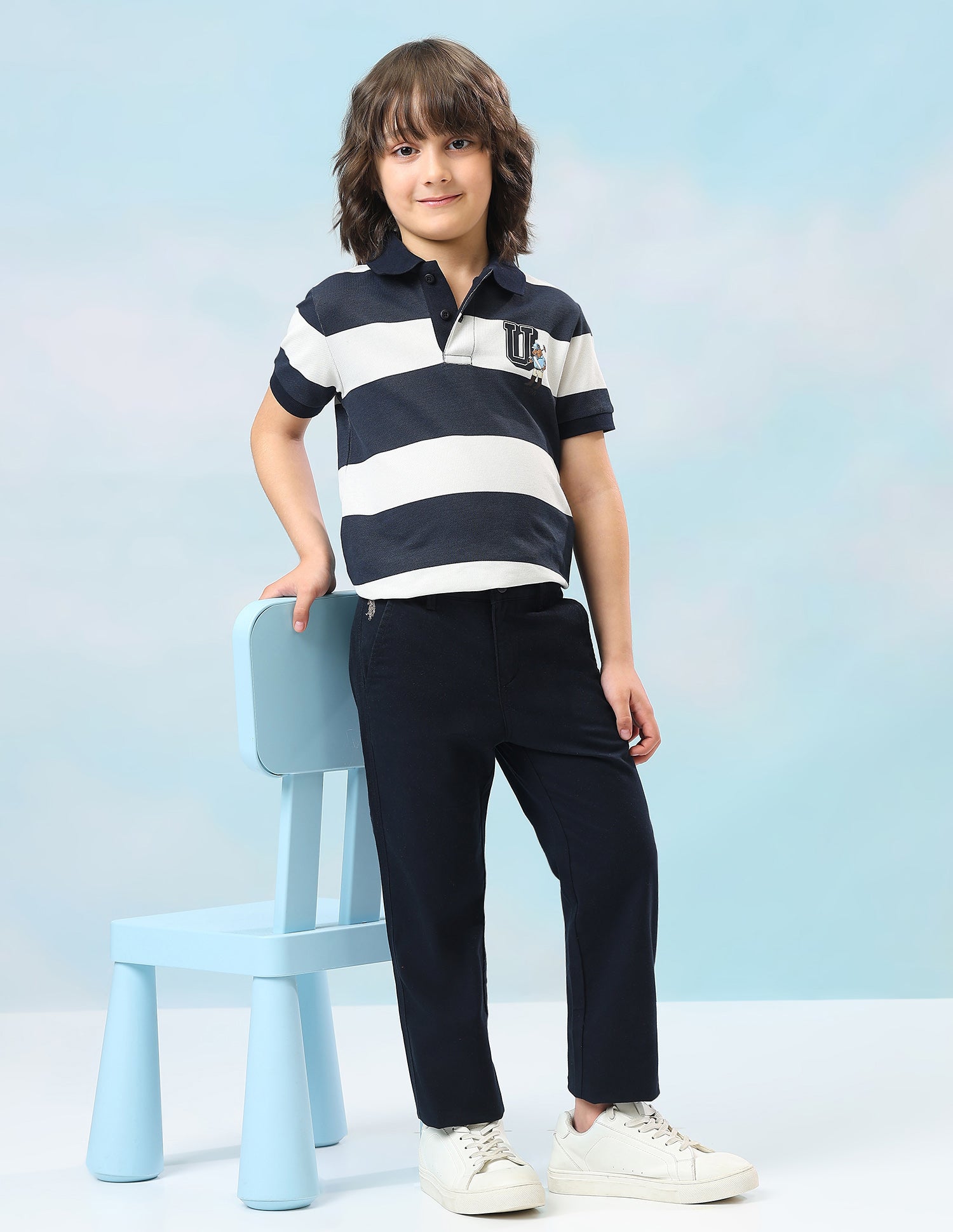 Mid Rise Twill Trousers