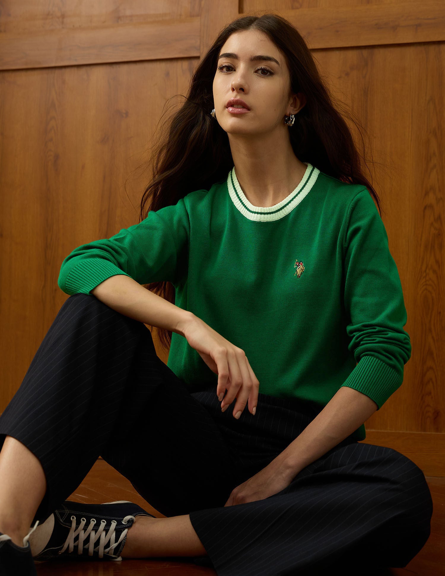 Relaxed Fit Solid Sweater