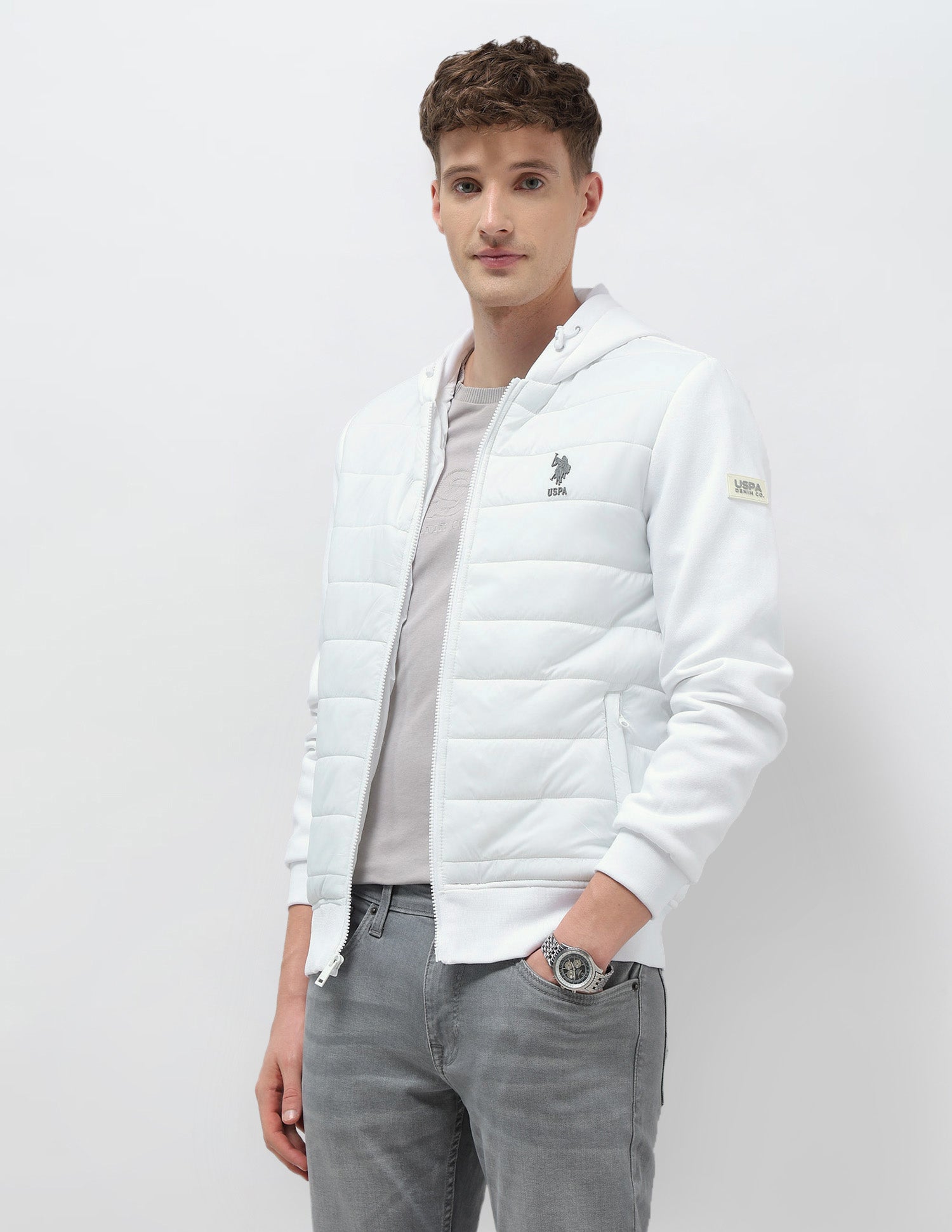 Solid Regular Fit Puffer Jacket