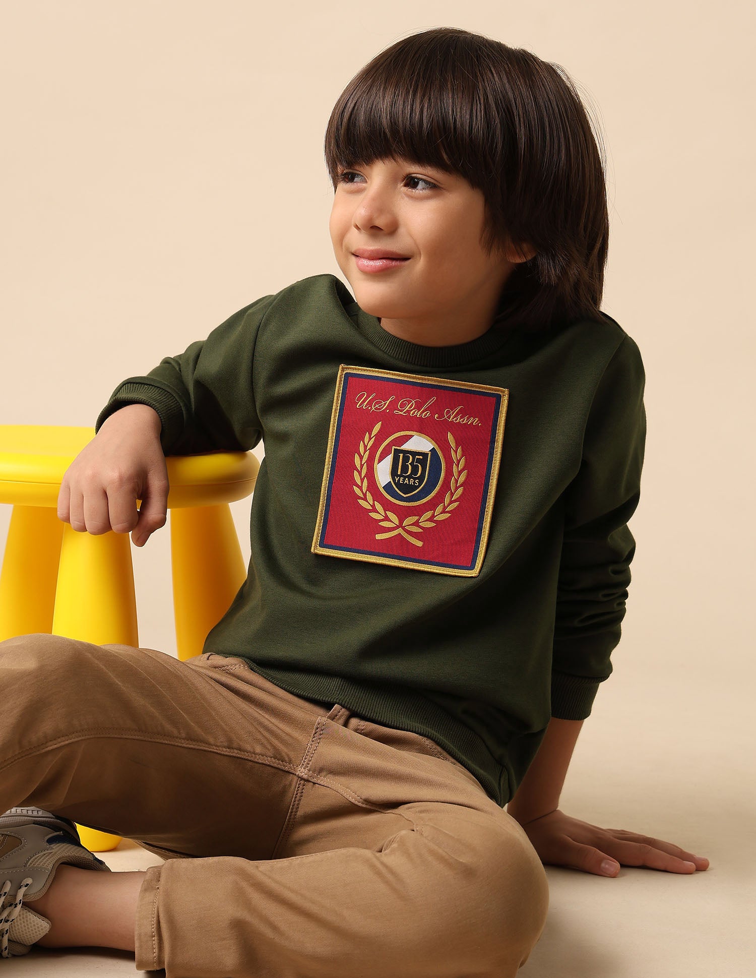 Boys Brand Embroidered Regular Fit Sweatshirt
