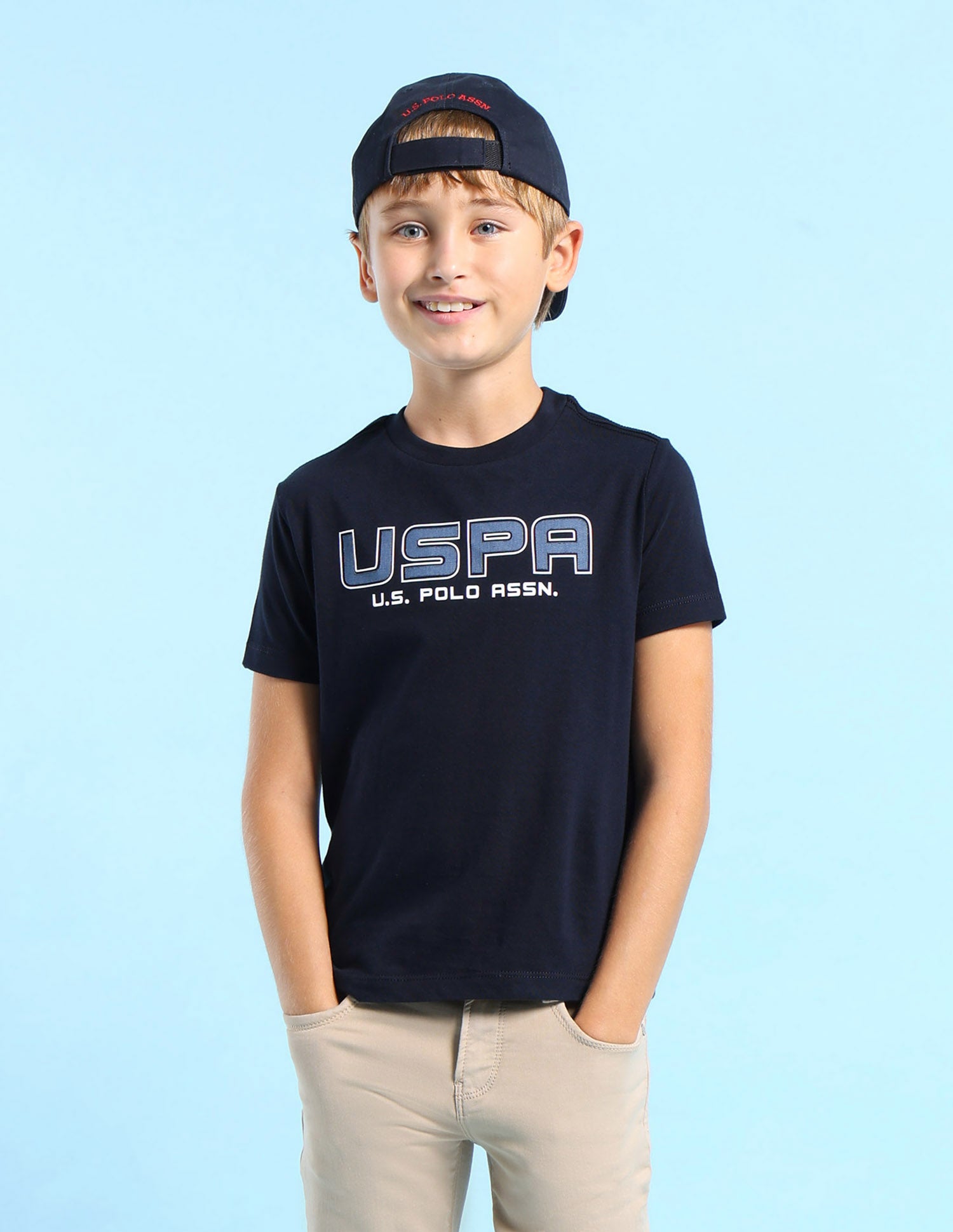 Boys Brand Printed Regular Fit T-Shirt