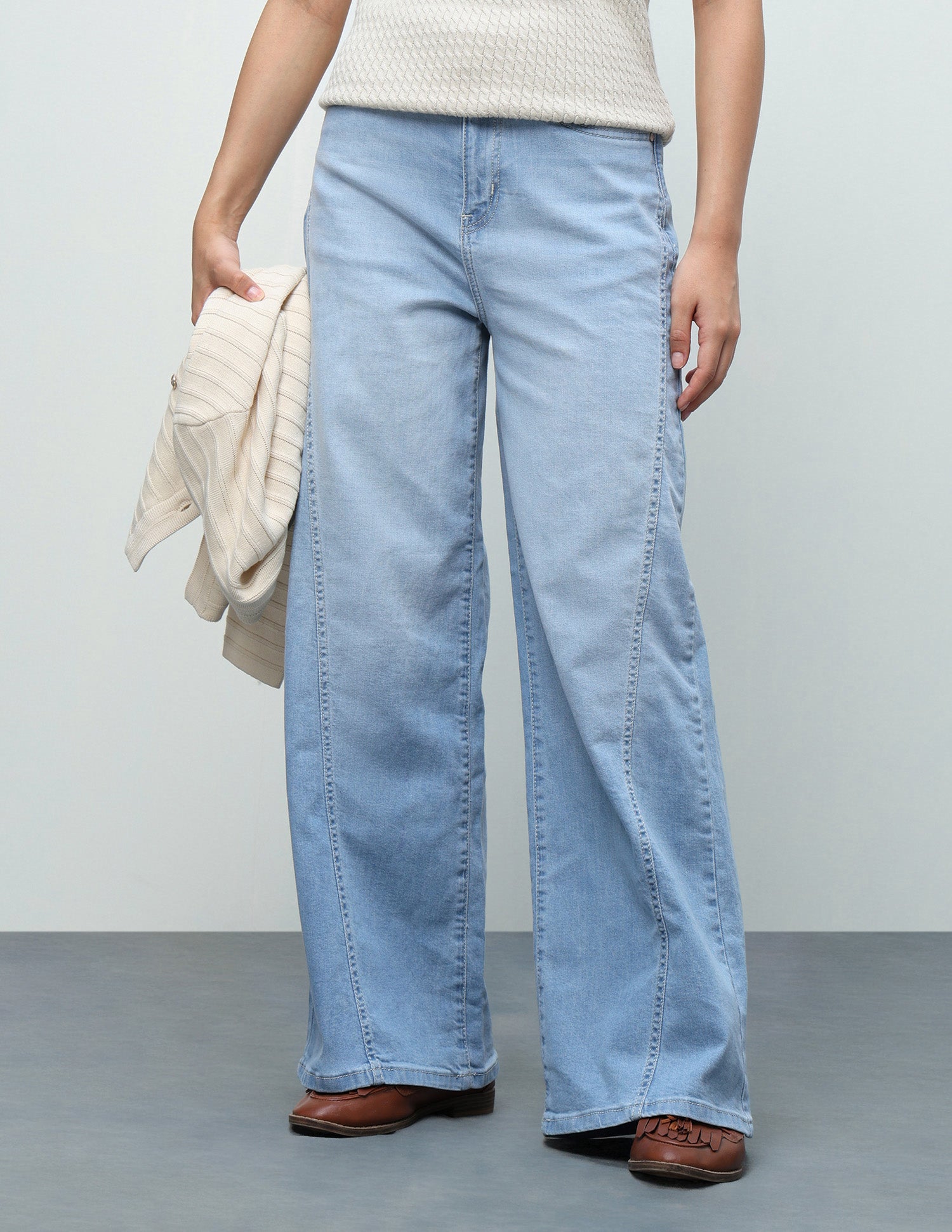 Baggy Fit Blue Jeans Light Blue - U.S. Polo Assn. India | Large