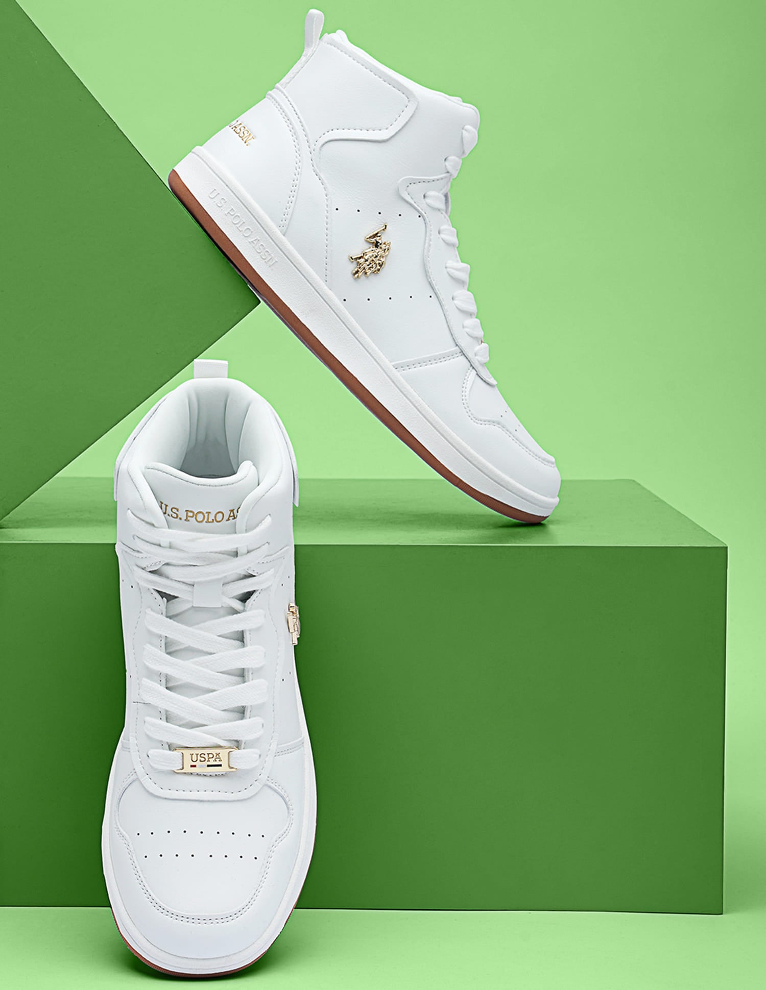 Round Toe Solid Rowan Sneakers White - U.S. Polo Assn. India | Large