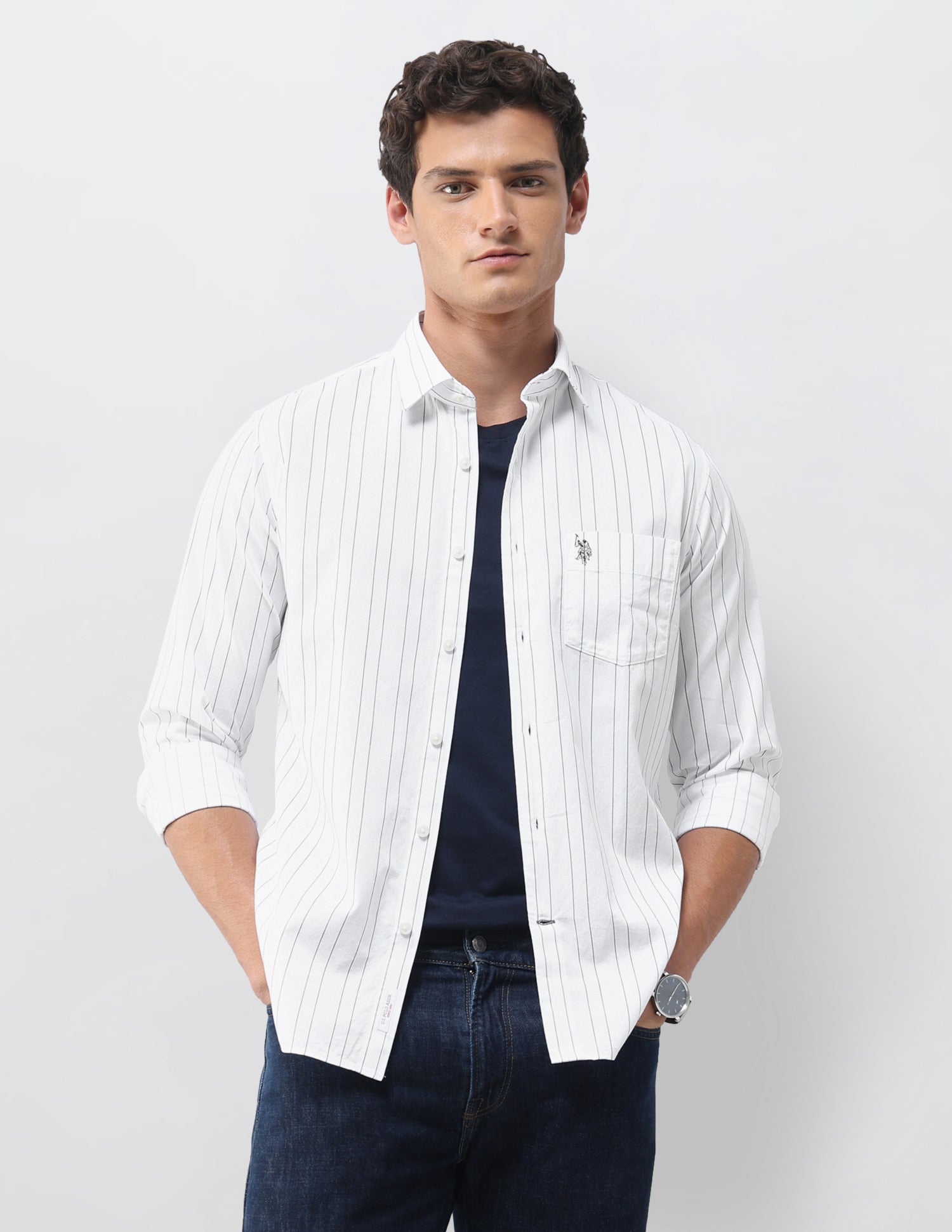 Vertical Striped Regular Fit Shirt