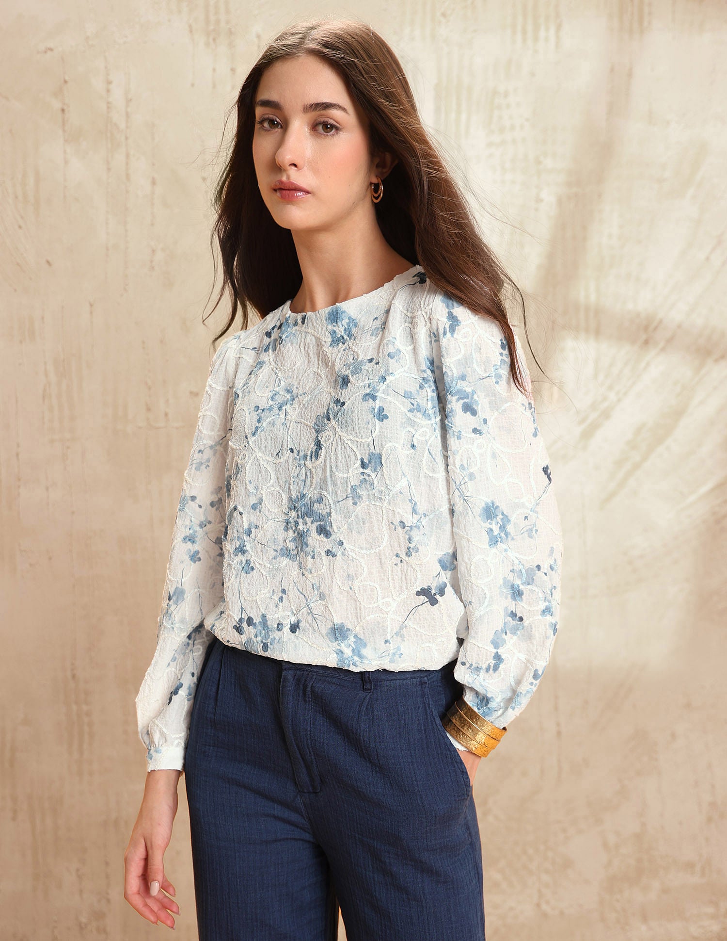 Floral Textured Top