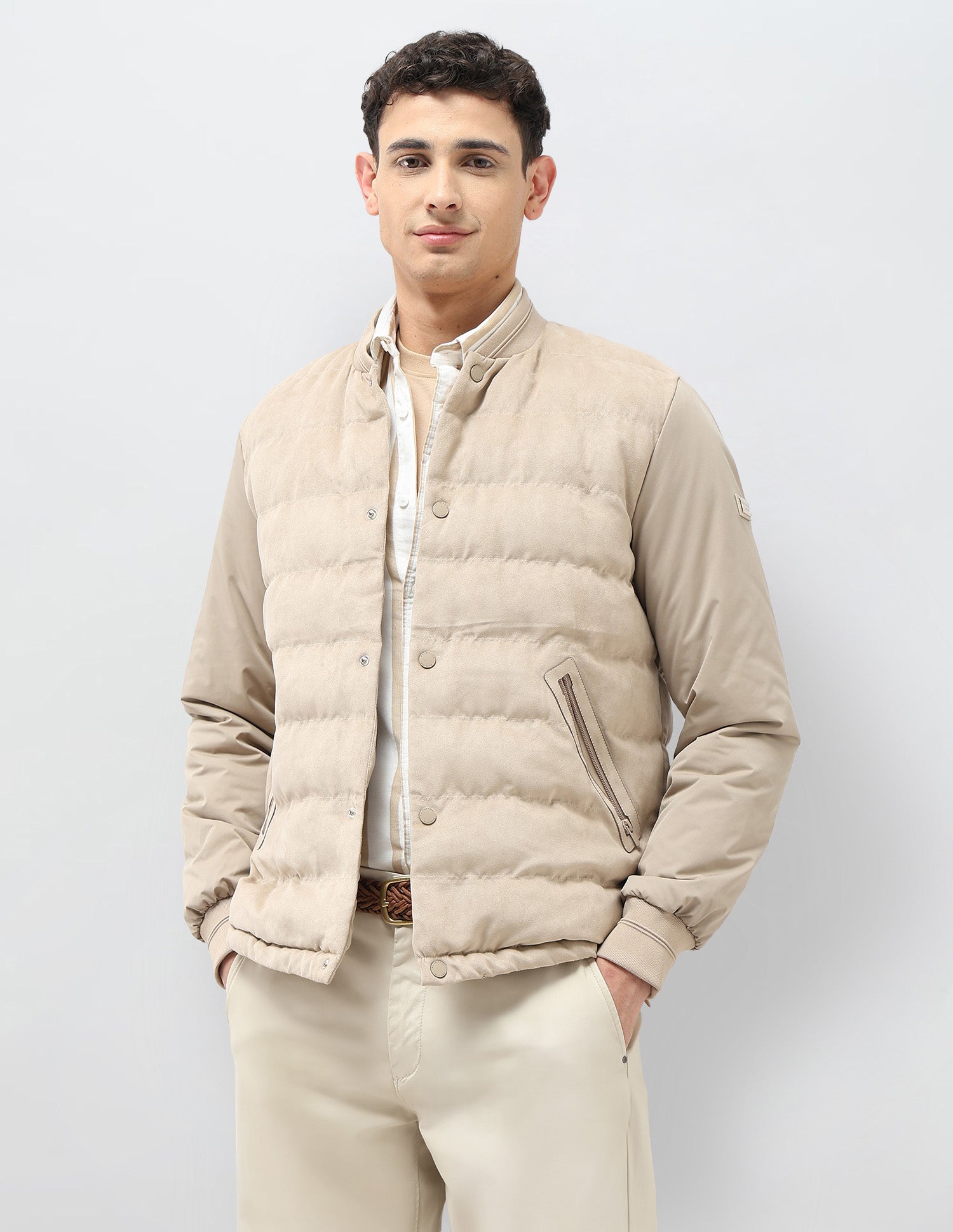 Solid Regular Fit Puffer Jacket