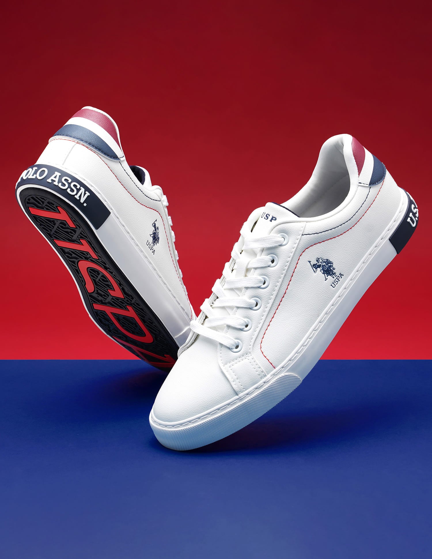 Men Solid Rojas 5.0 Sneakers White - U.S. Polo Assn. India | Large