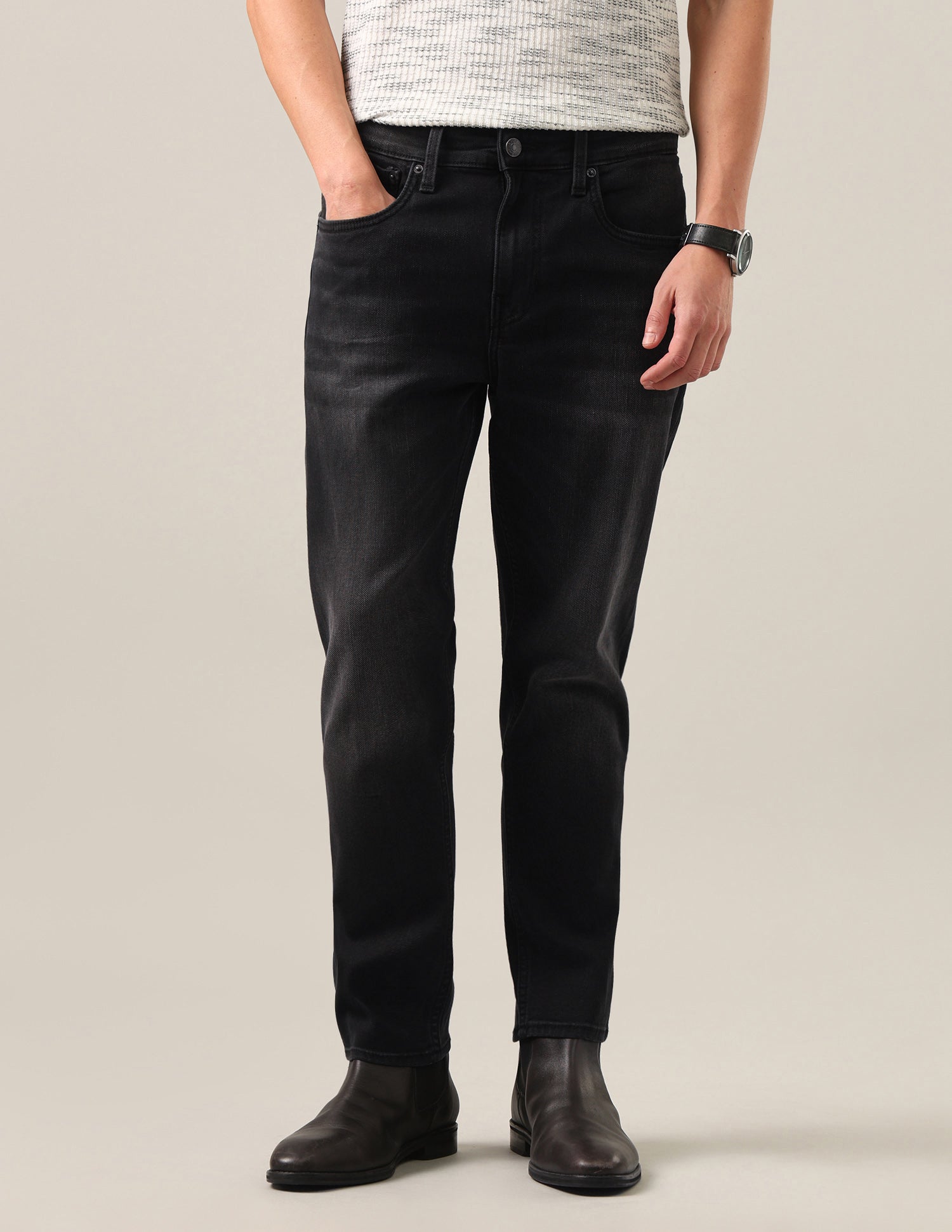 Cole Comfort Cropped Fit Black Jeans Black - U.S. Polo Assn. India | Large